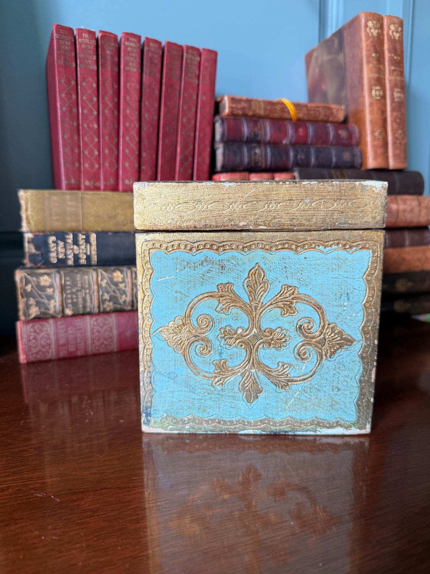Vintage Florentine Square Tissue Box