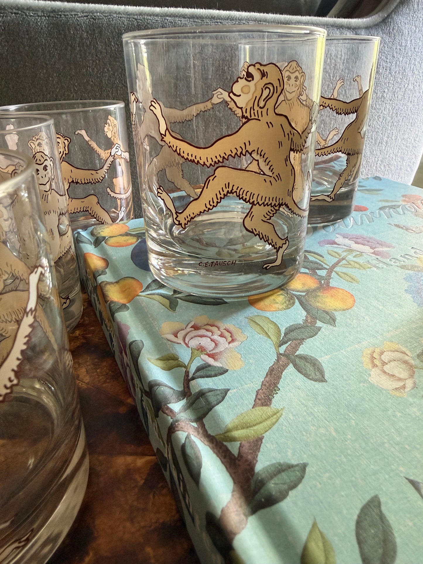 Set of Six C.E. Tausch Dancing Monkeys DOF Glasses