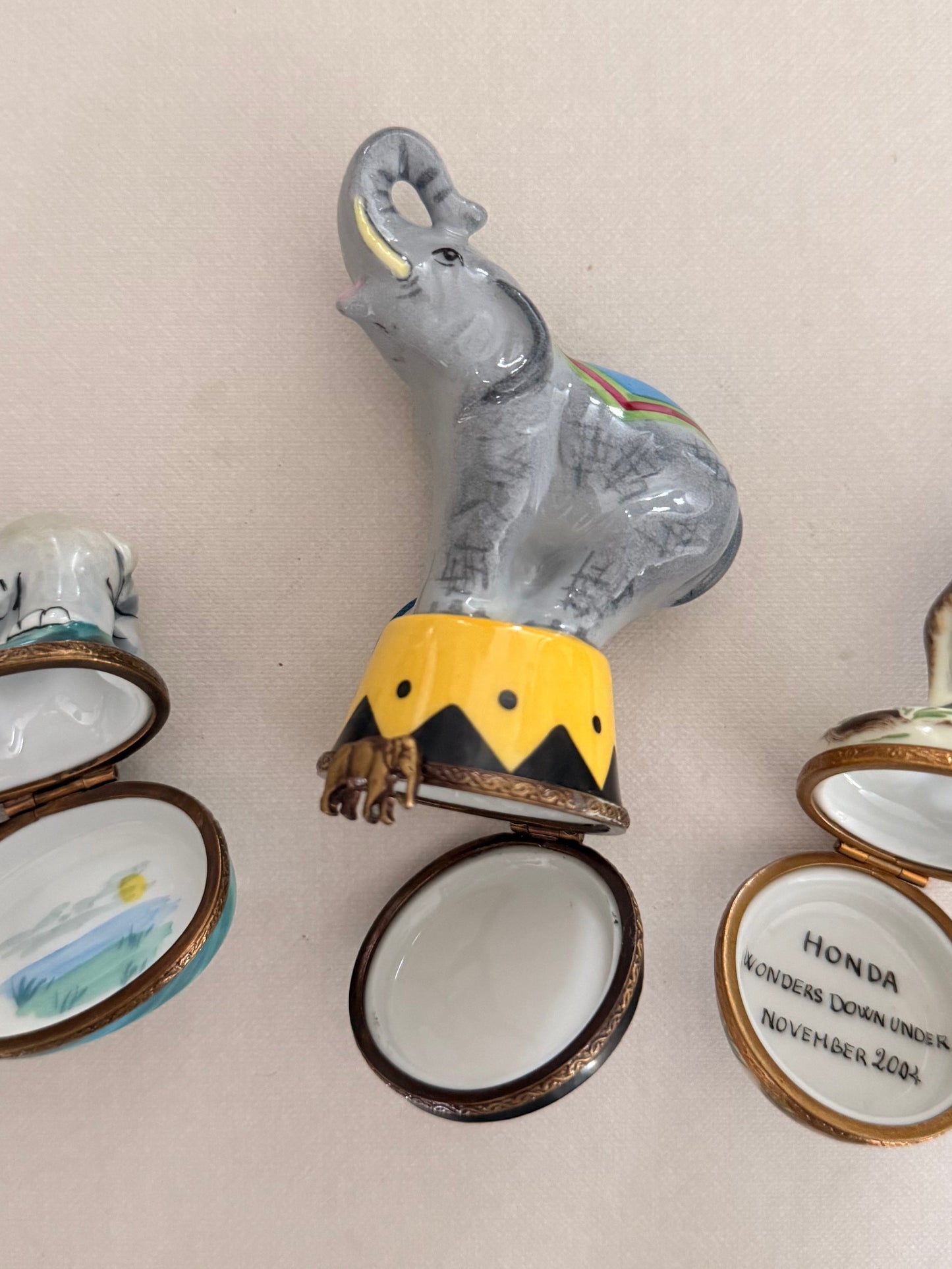Limoges Circus Elephant Trinket Box
