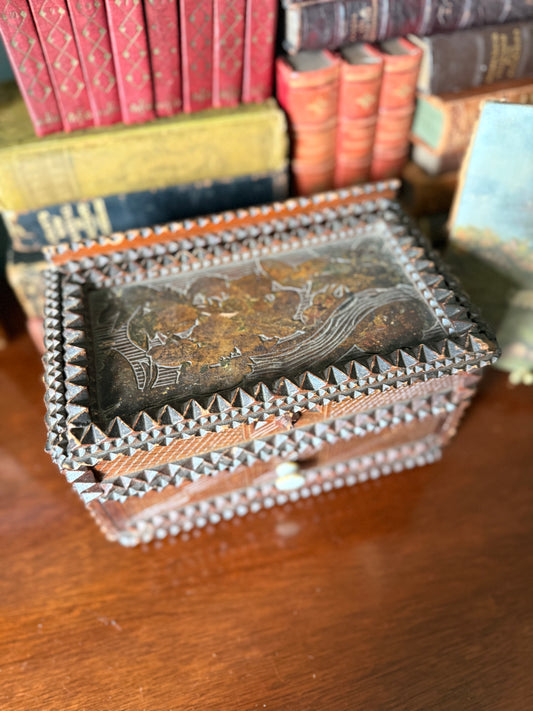 Antique Tramp Art Box
