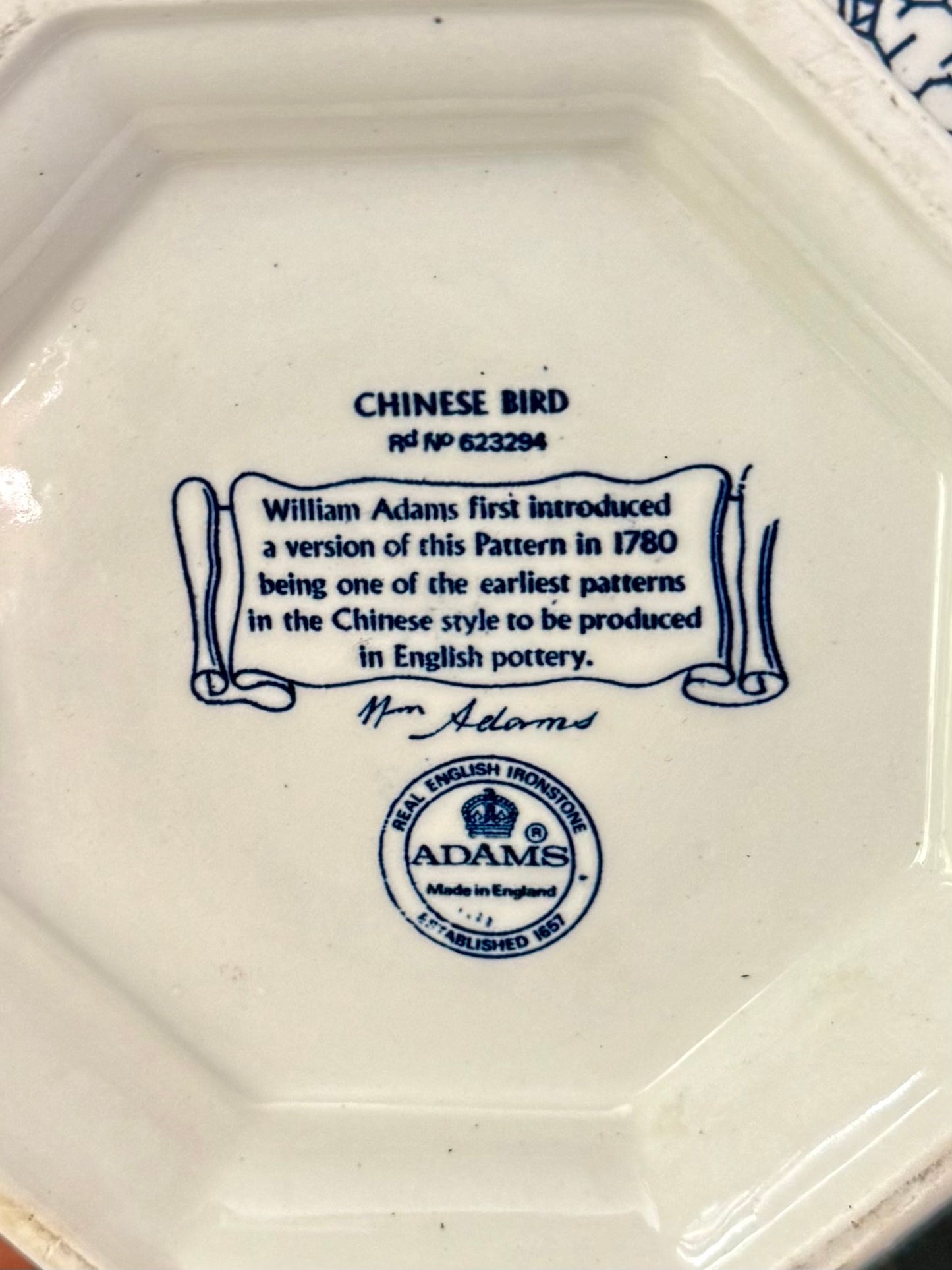 Adams “Chinese Bird” Lidded Tureen