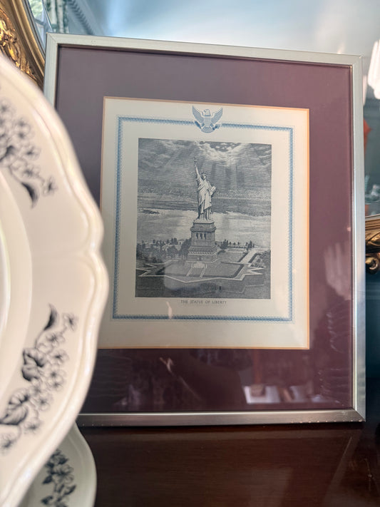 Vintage Statue of Liberty Framed Print