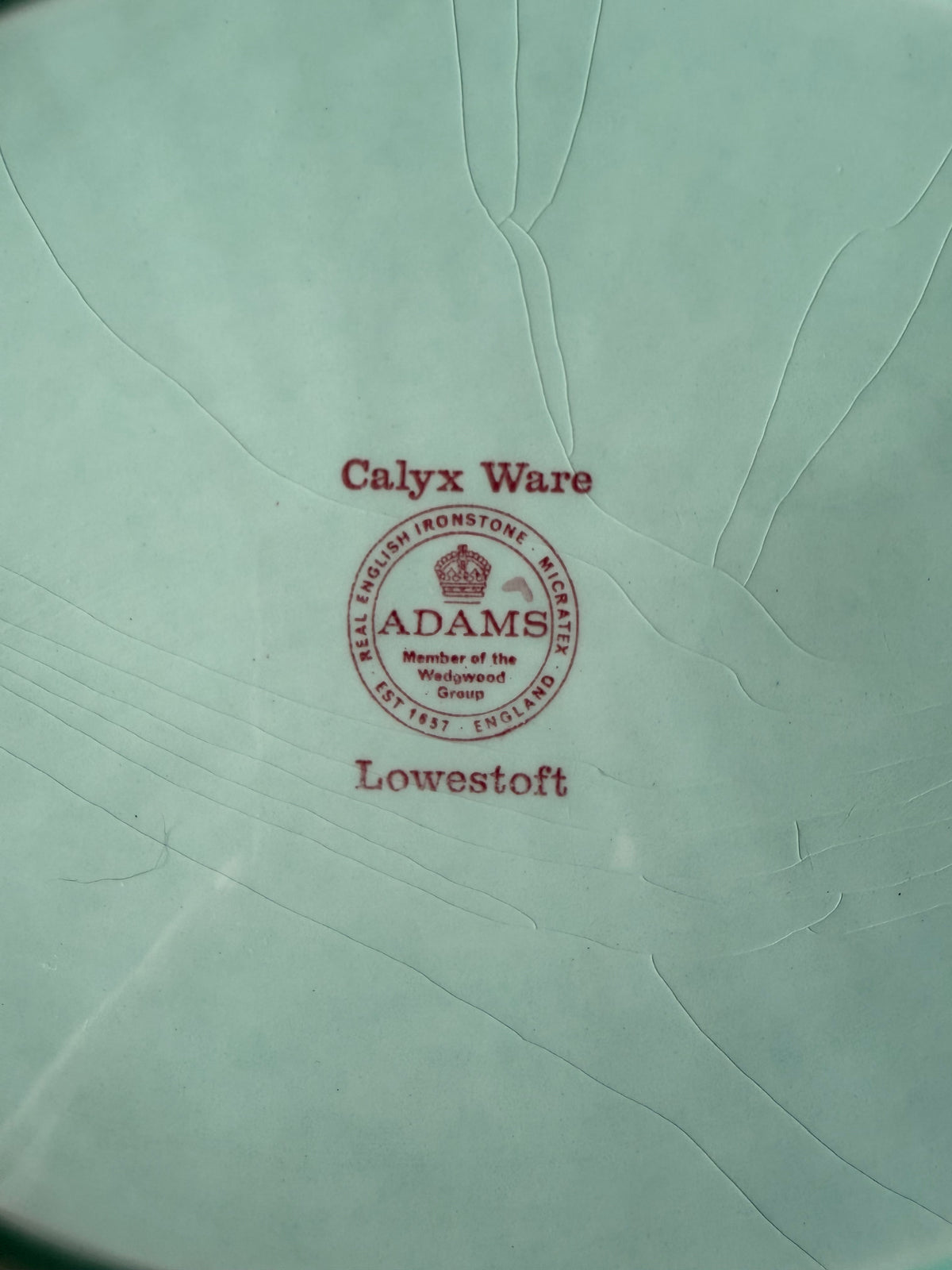 Vintage Adams Calyx Ware Lowestoft 11 3/4” Platter