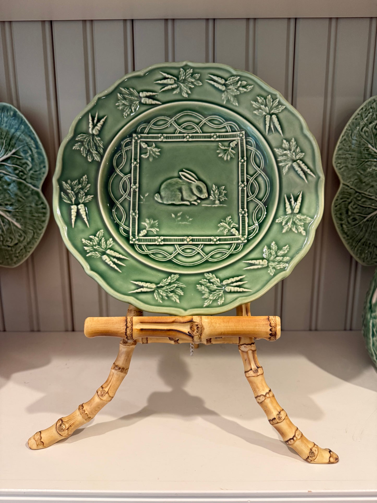 Vintage Bordallo Pinheiro Farm Luncheon Plate - Rabbit