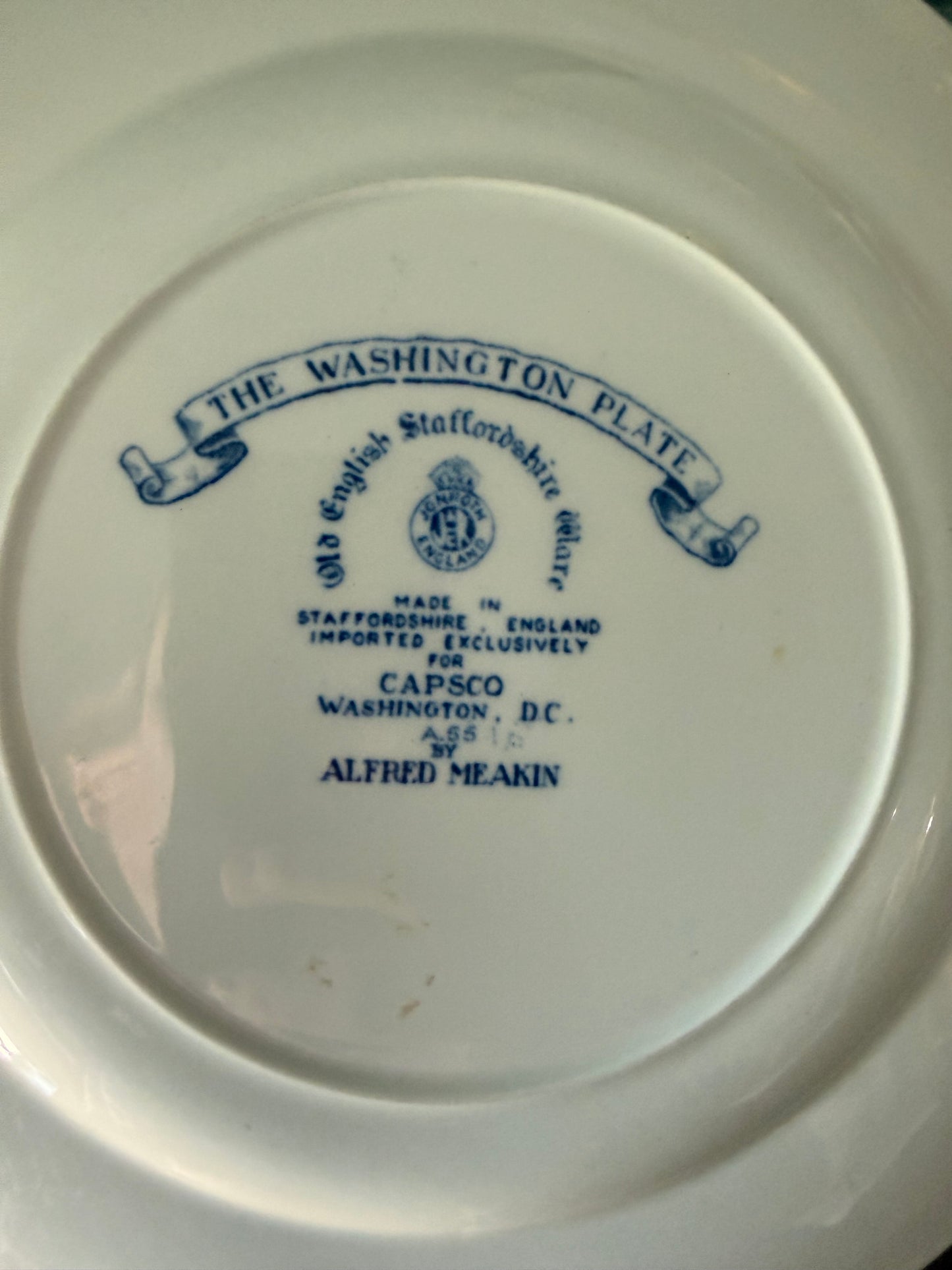 Antique Alfred Meakin Washington DC Souvenir Plate