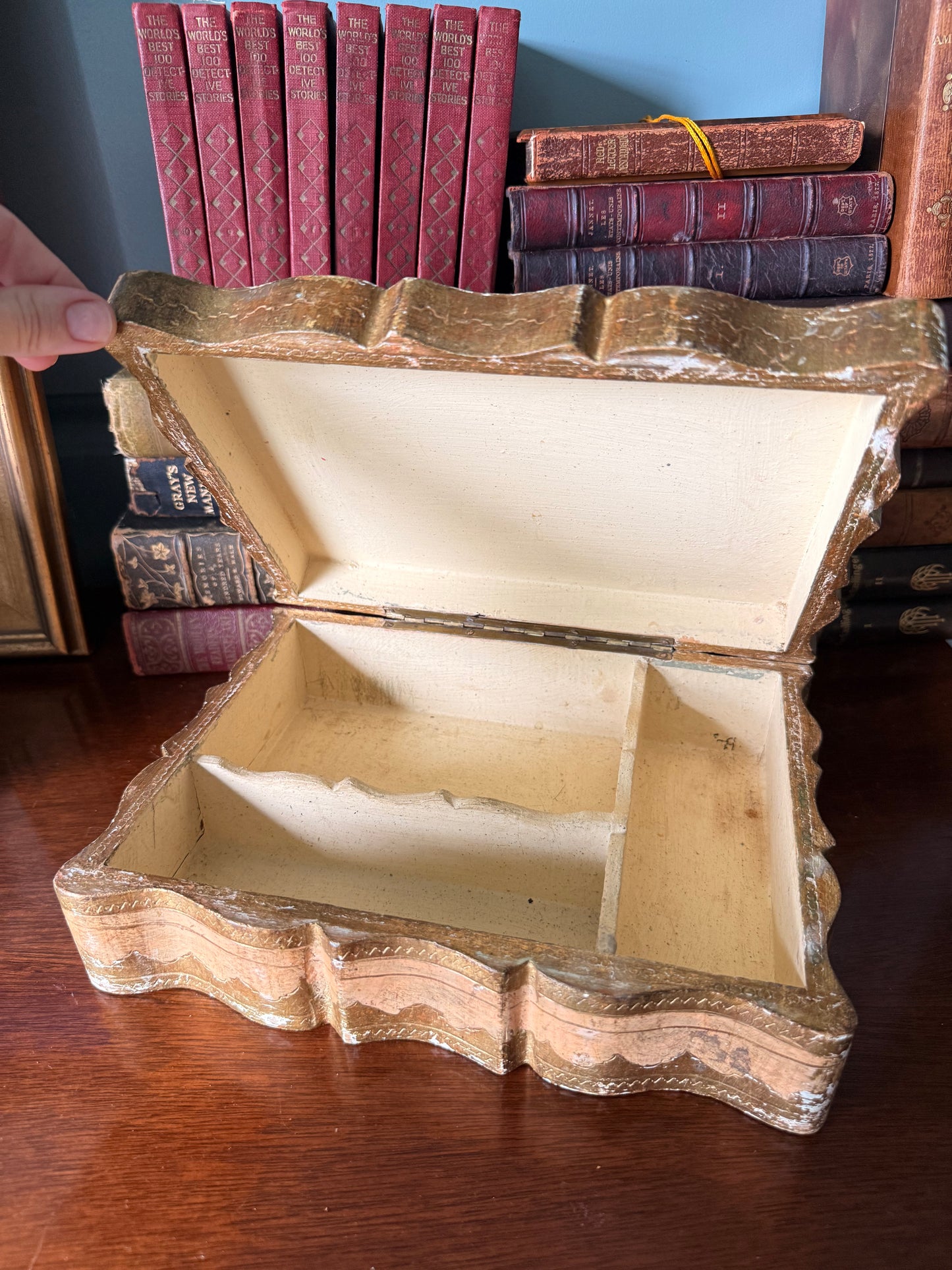 Vintage Florentine Segmented Box