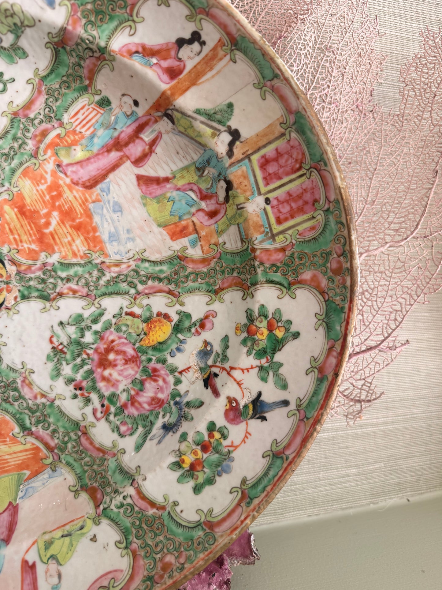 Antique Rose Medallion 18” Platter