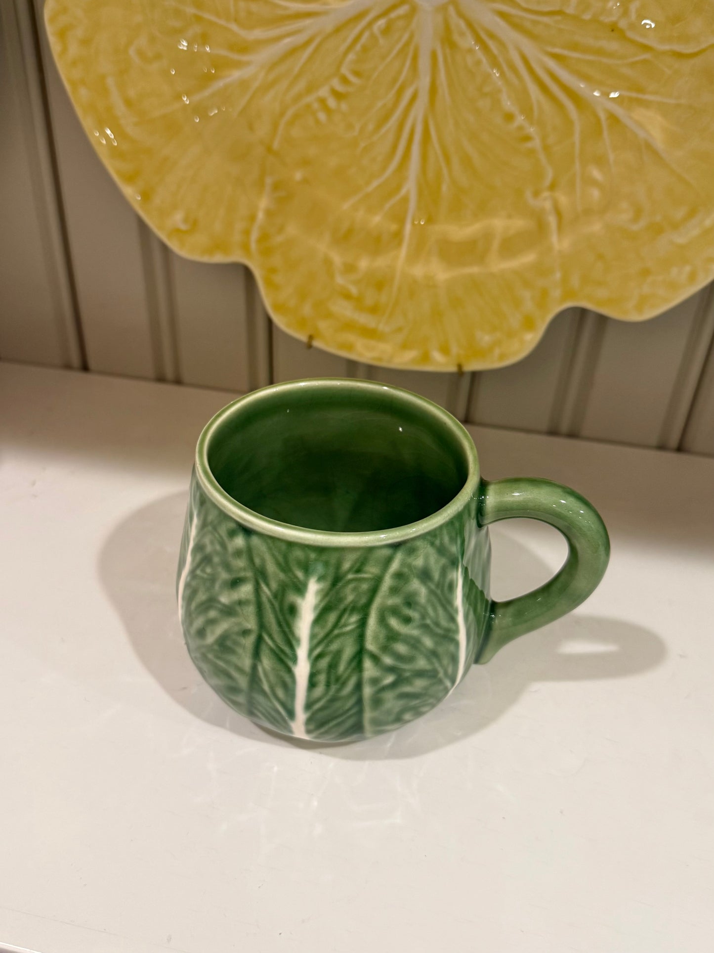 Vintage Bordallo Pinheiro Cabbage Green Mug