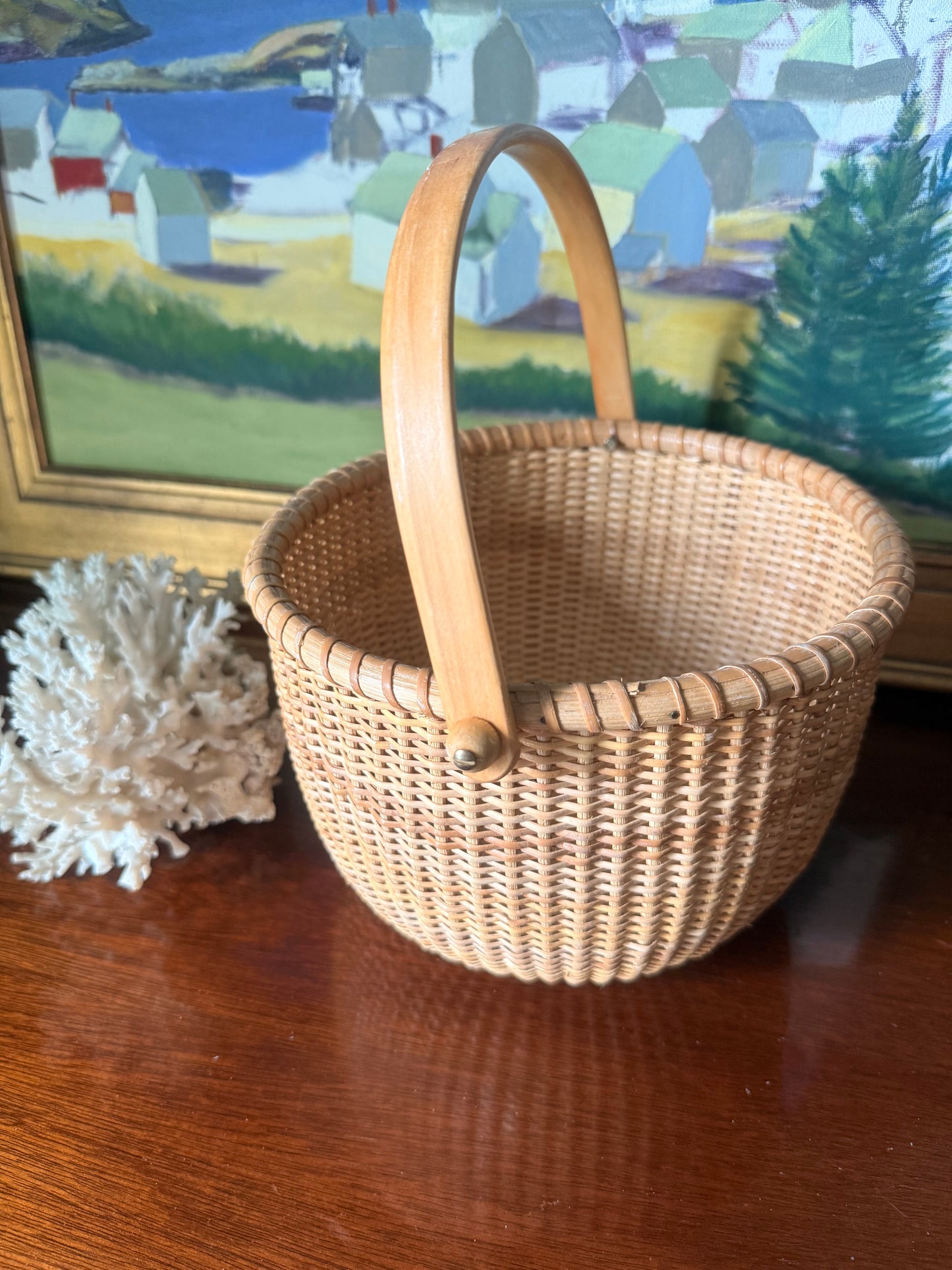 Nantucket Style Medium Top Handle Basket