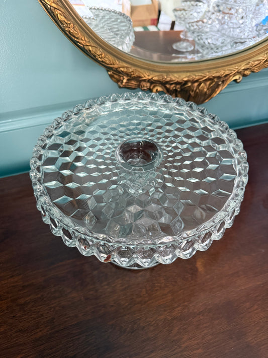 Vintage Fostoria American (Old Style) Round Cake Plate