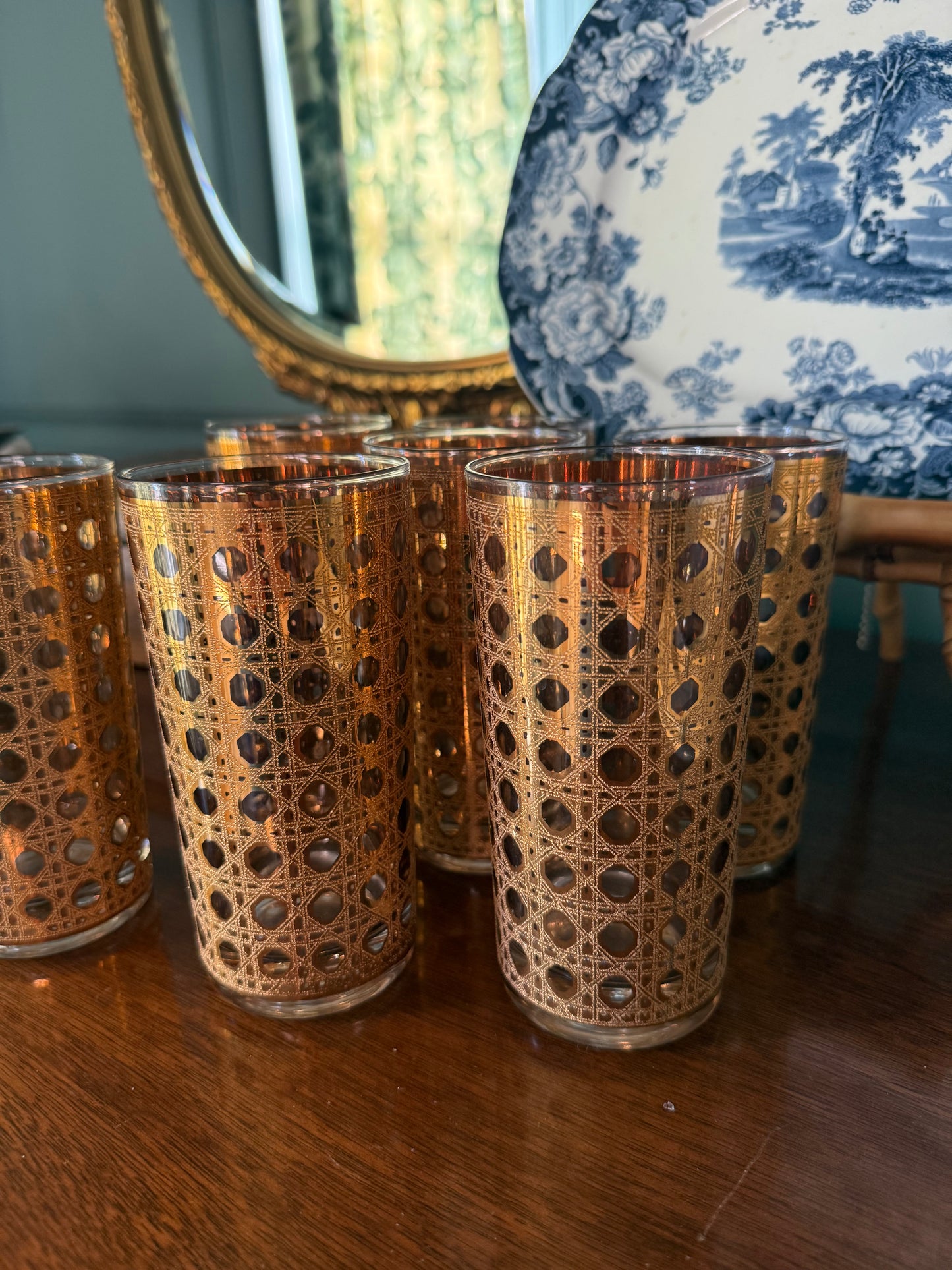 Set 7 Culver Canella Highball Glasses