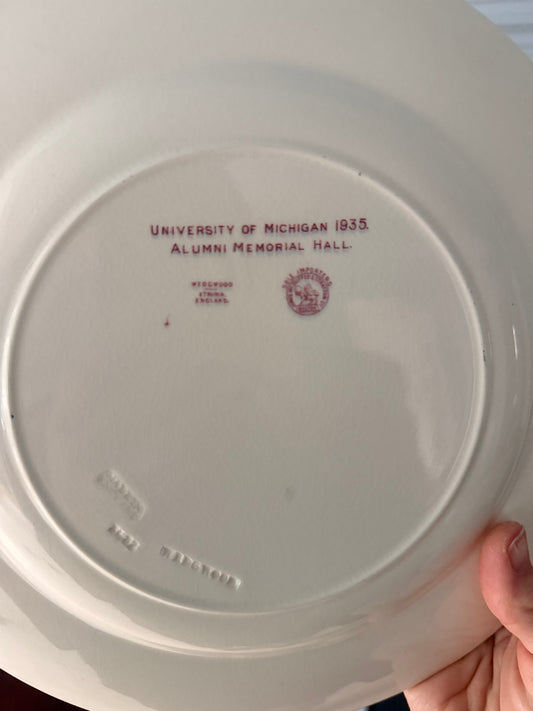 University of Michigan Alumni Memorial Hall Mulberry Plate