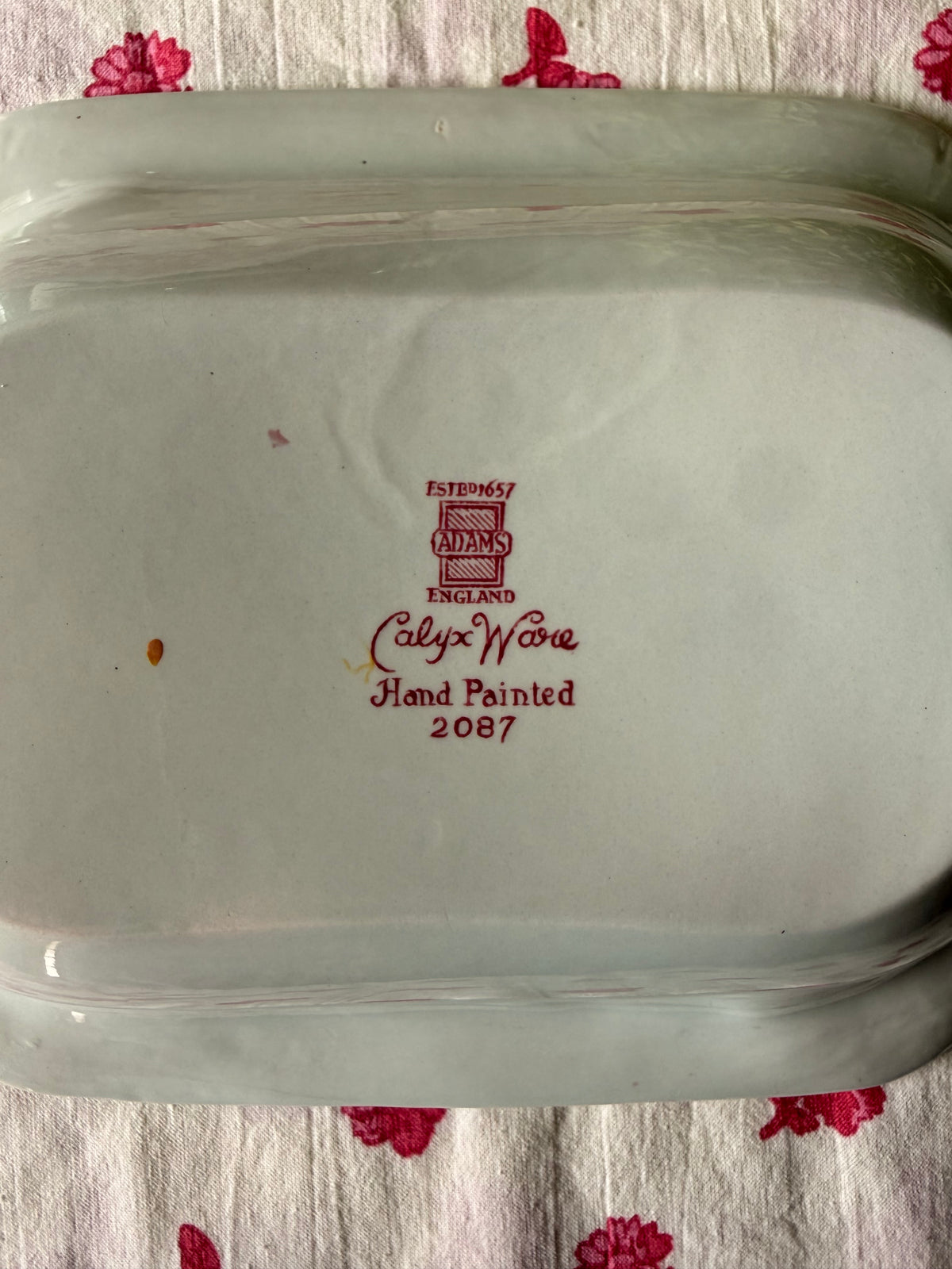 Vintage Adams Calyx Ware Lowestoft 9” Dish