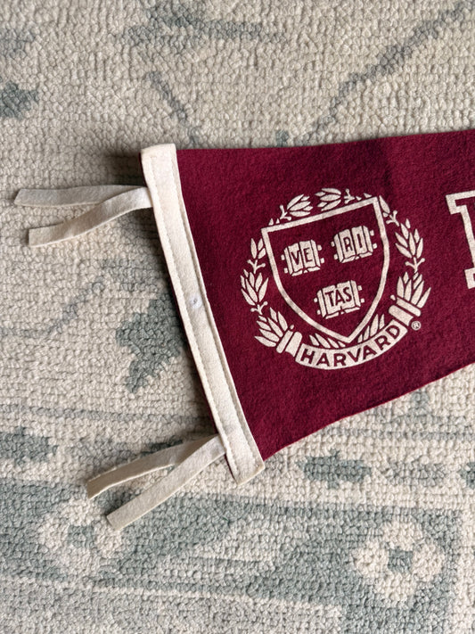 Vintage Harvard University Felt Pennant