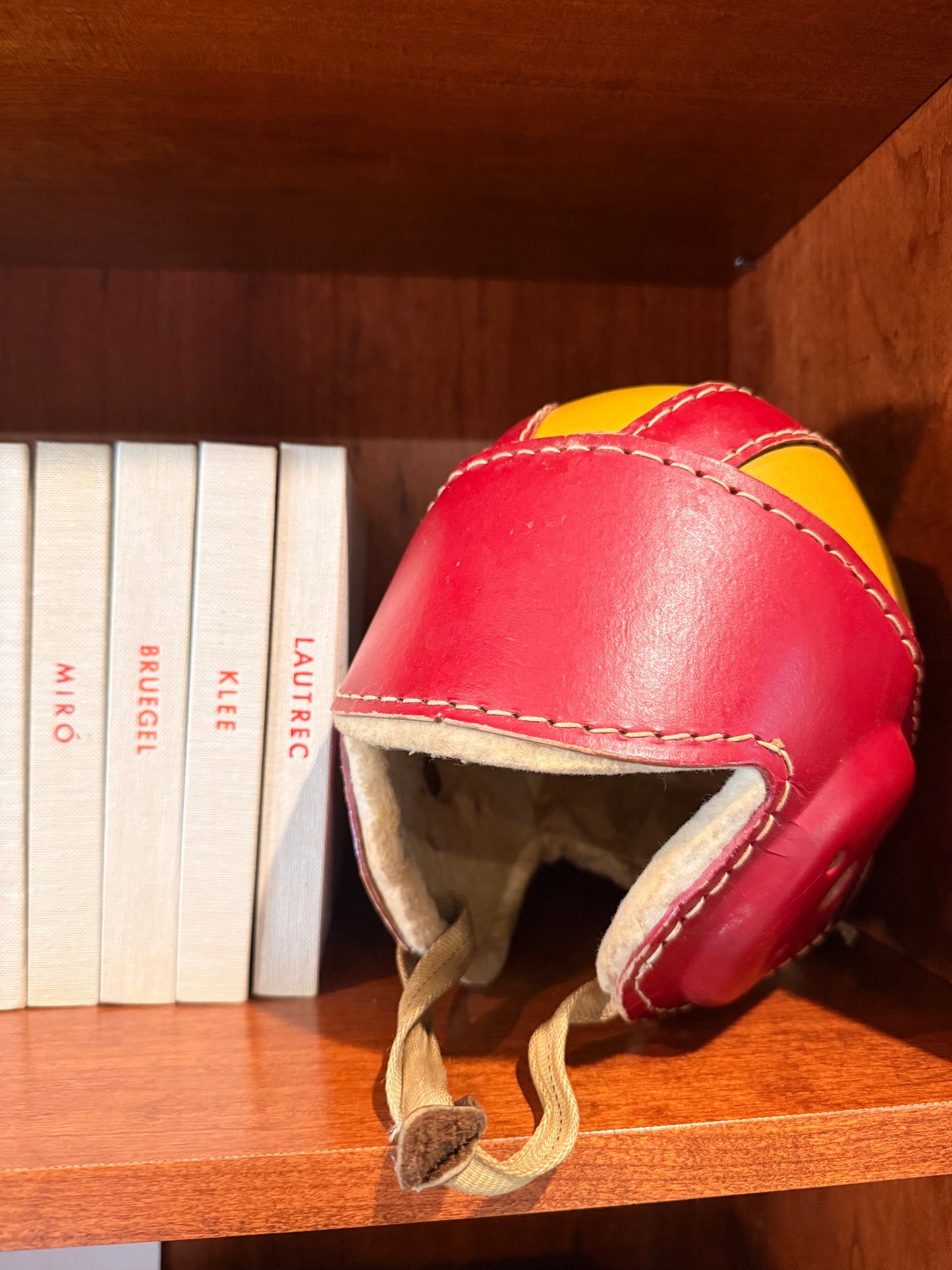 Vintage Leather Football Helmet