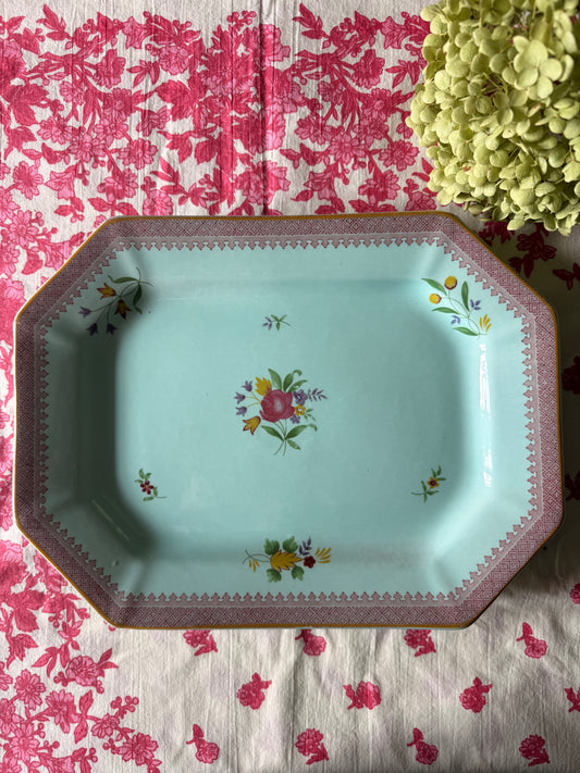 Vintage Adams Calyx Ware Lowestoft 12” Platter