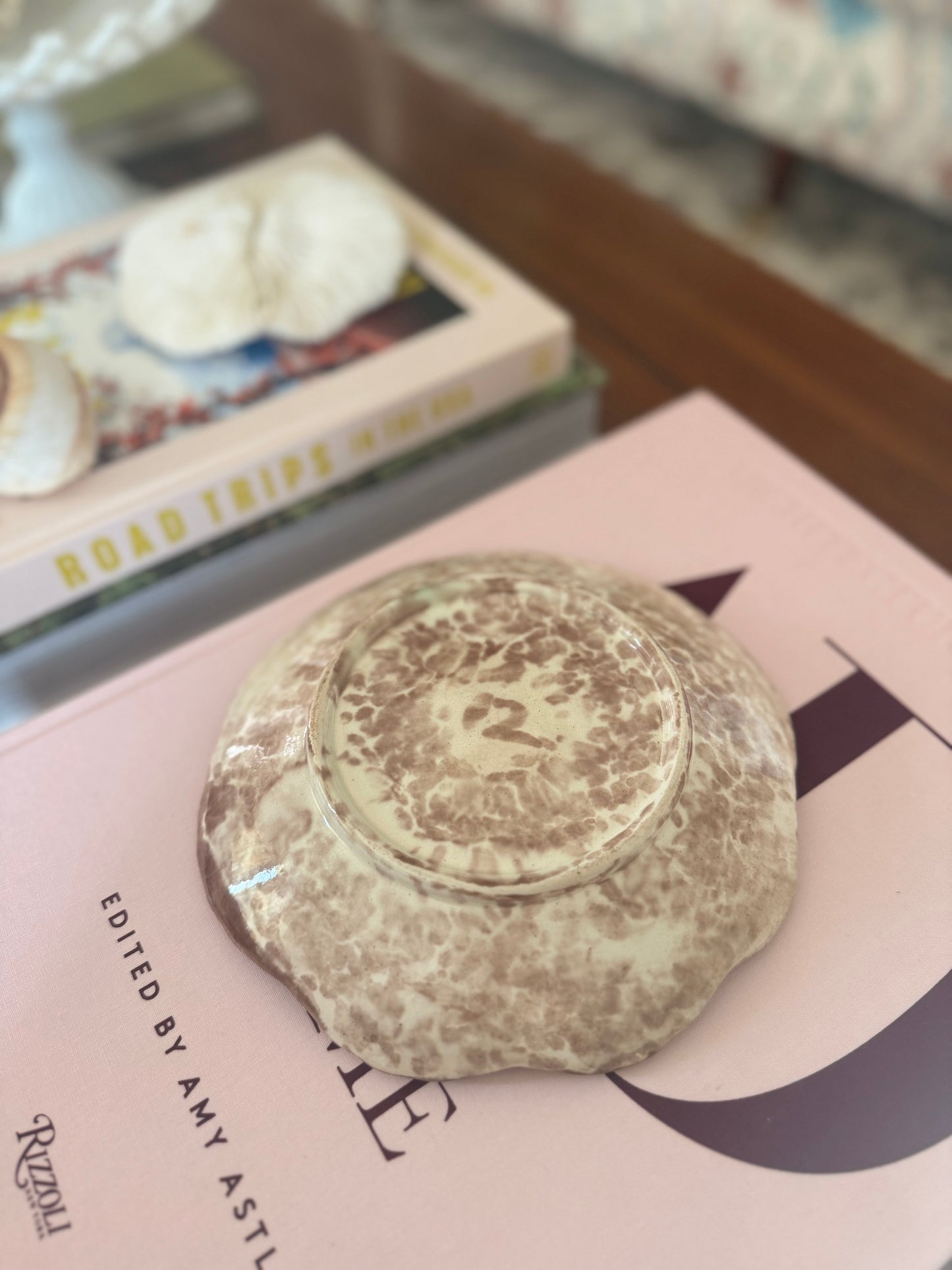 Antique Majolica Grape Leaf Dish