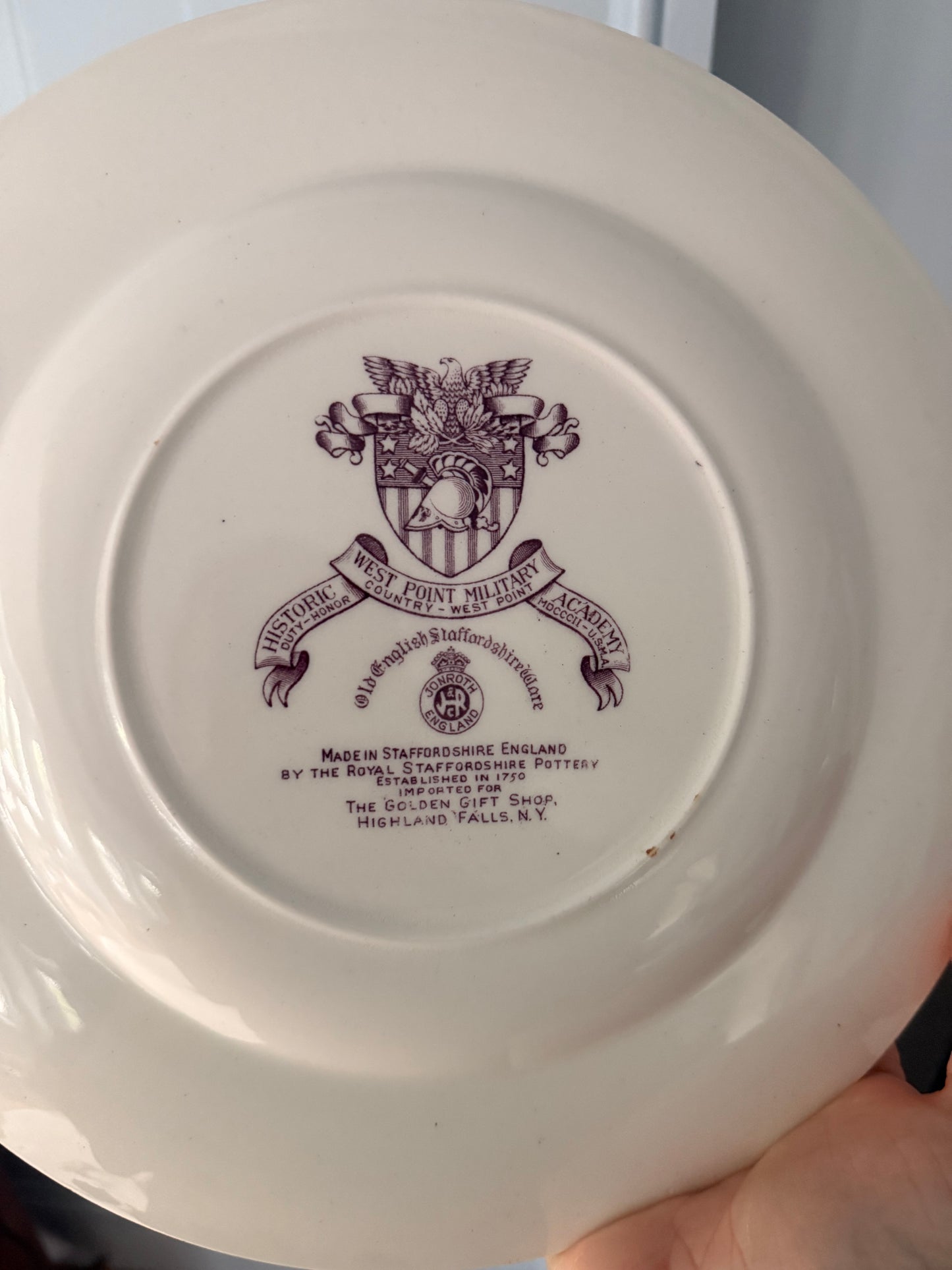 Vintage West Point Mulberry Plate