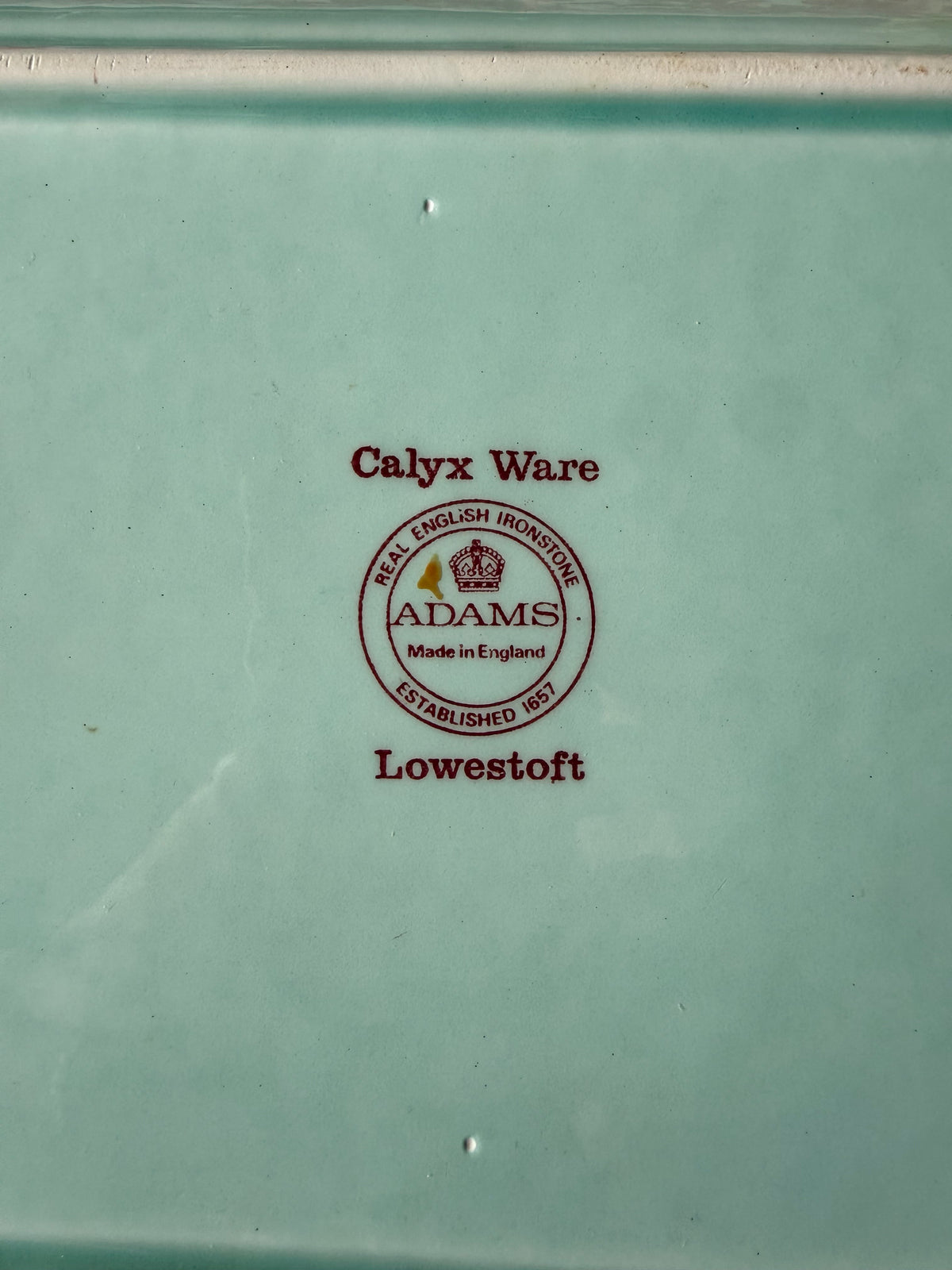 Vintage Adams Calyx Ware Lowestoft 12” Platter