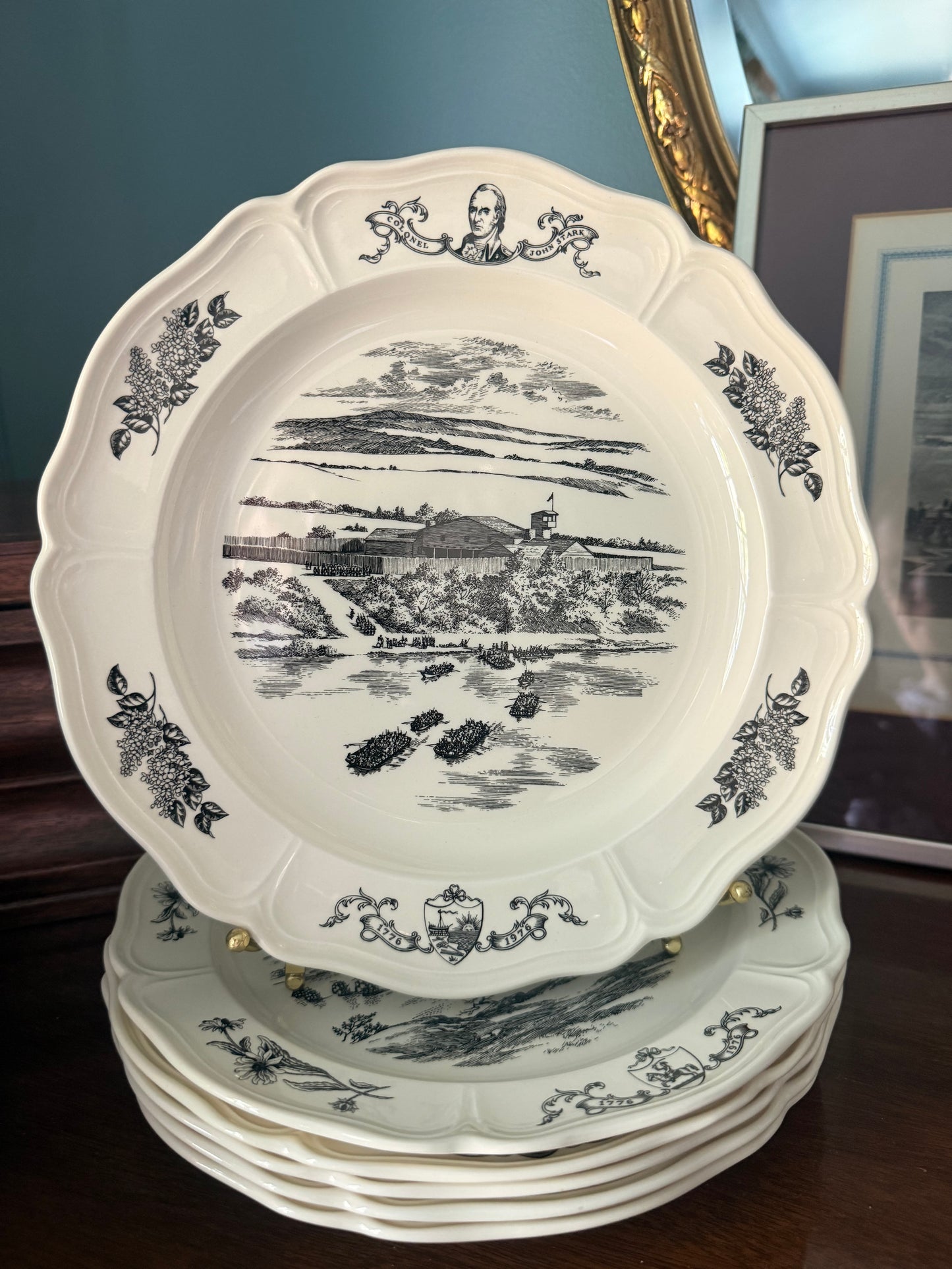 Wedgwood Bicentennial Commemorative Plates - 13 Colonies