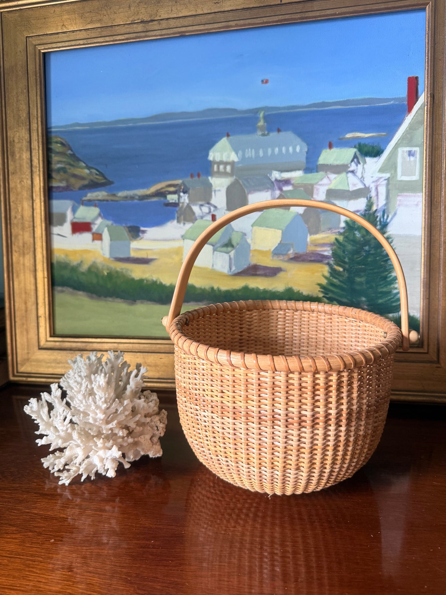 Nantucket Style Medium Top Handle Basket