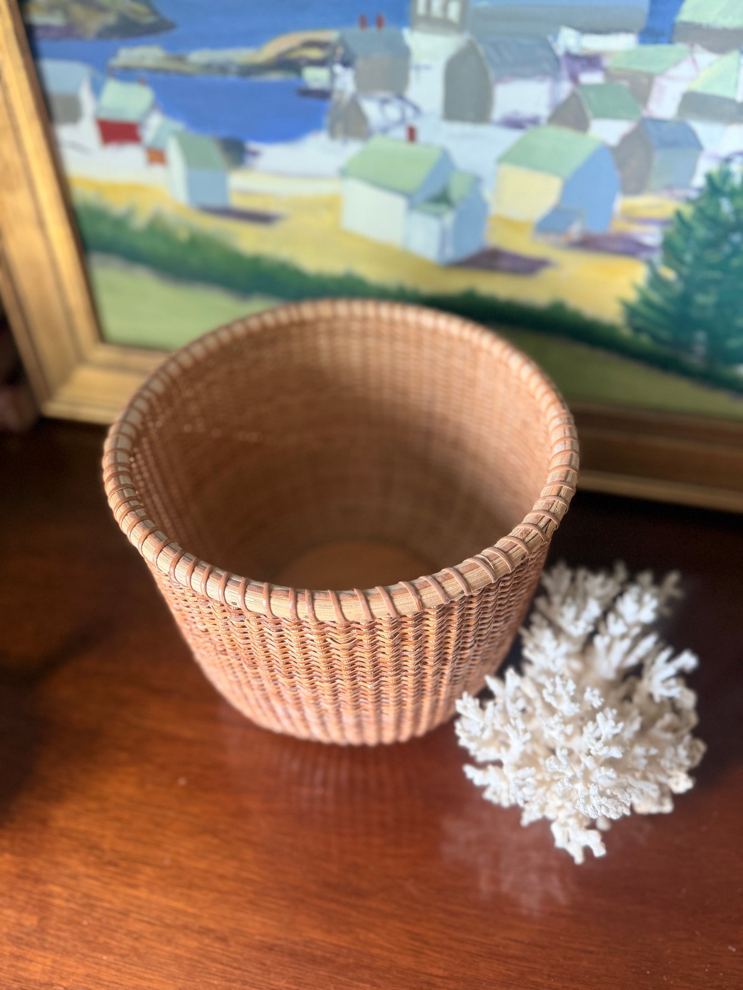Nantucket Style Handless Basket Planter