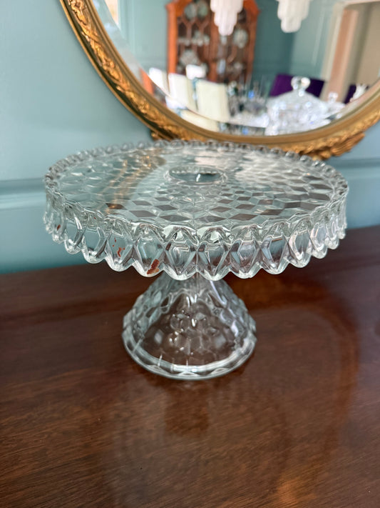 Vintage Fostoria American (Old Style) Round Cake Plate