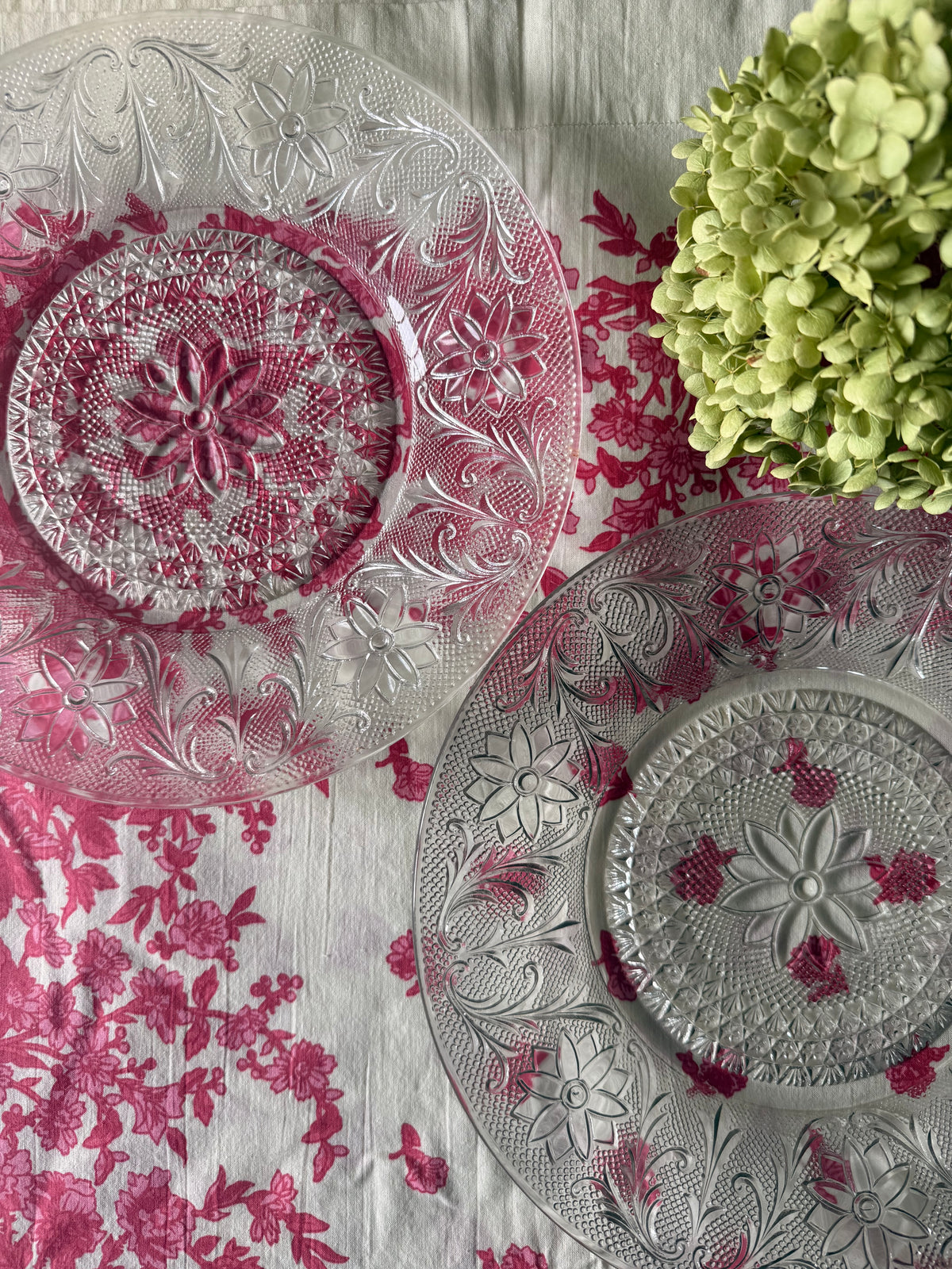 Vintage Indiana Glass Company Sandwich Clear Dinner Plates