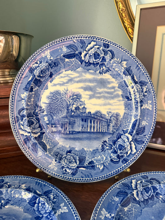 Antique Wedgwood Mount Vernon, George Washington and Martha Washington Plates