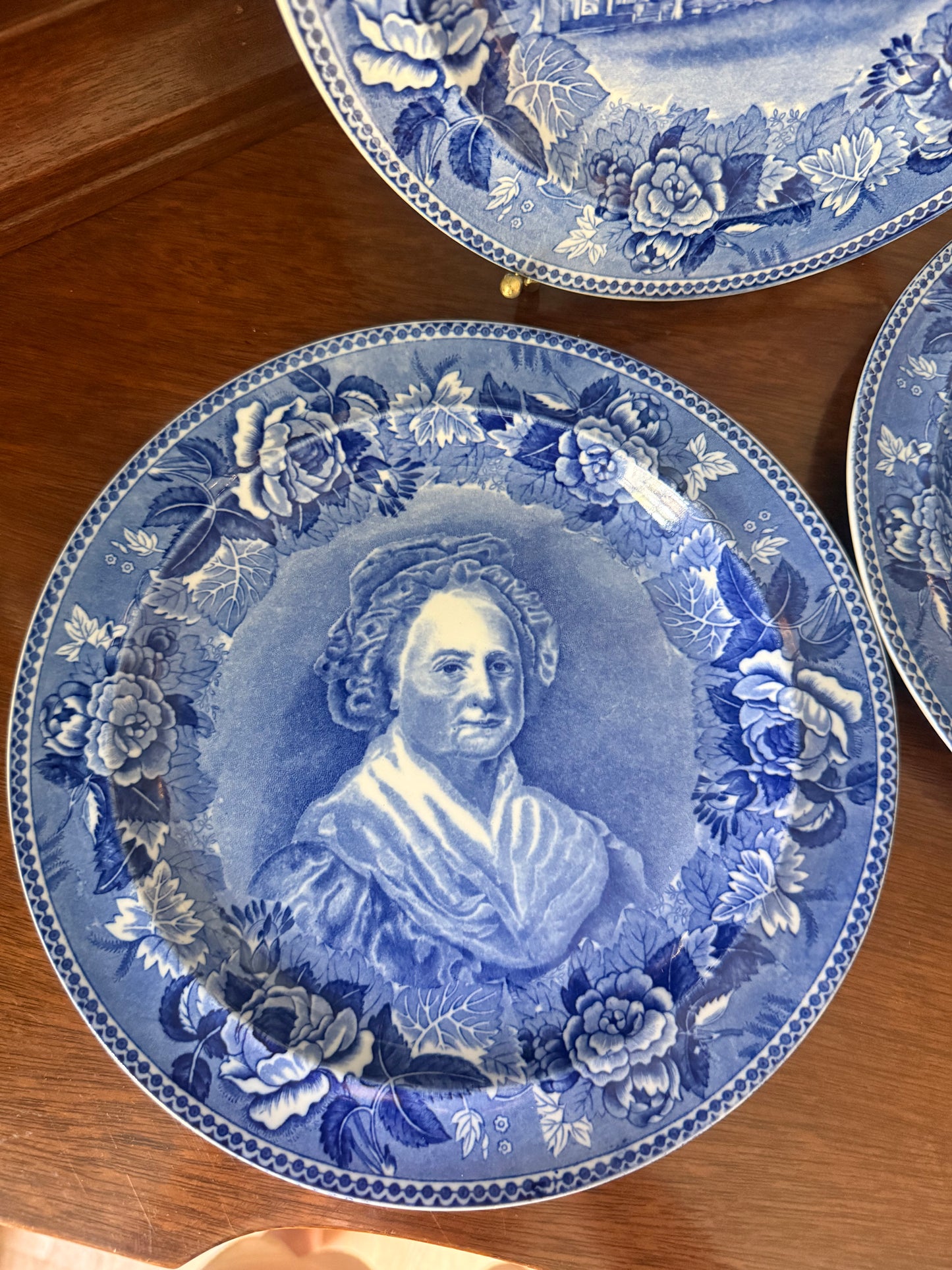 Antique Wedgwood Mount Vernon, George Washington and Martha Washington Plates