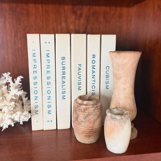 Vintage Trio of Alabaster Vessels