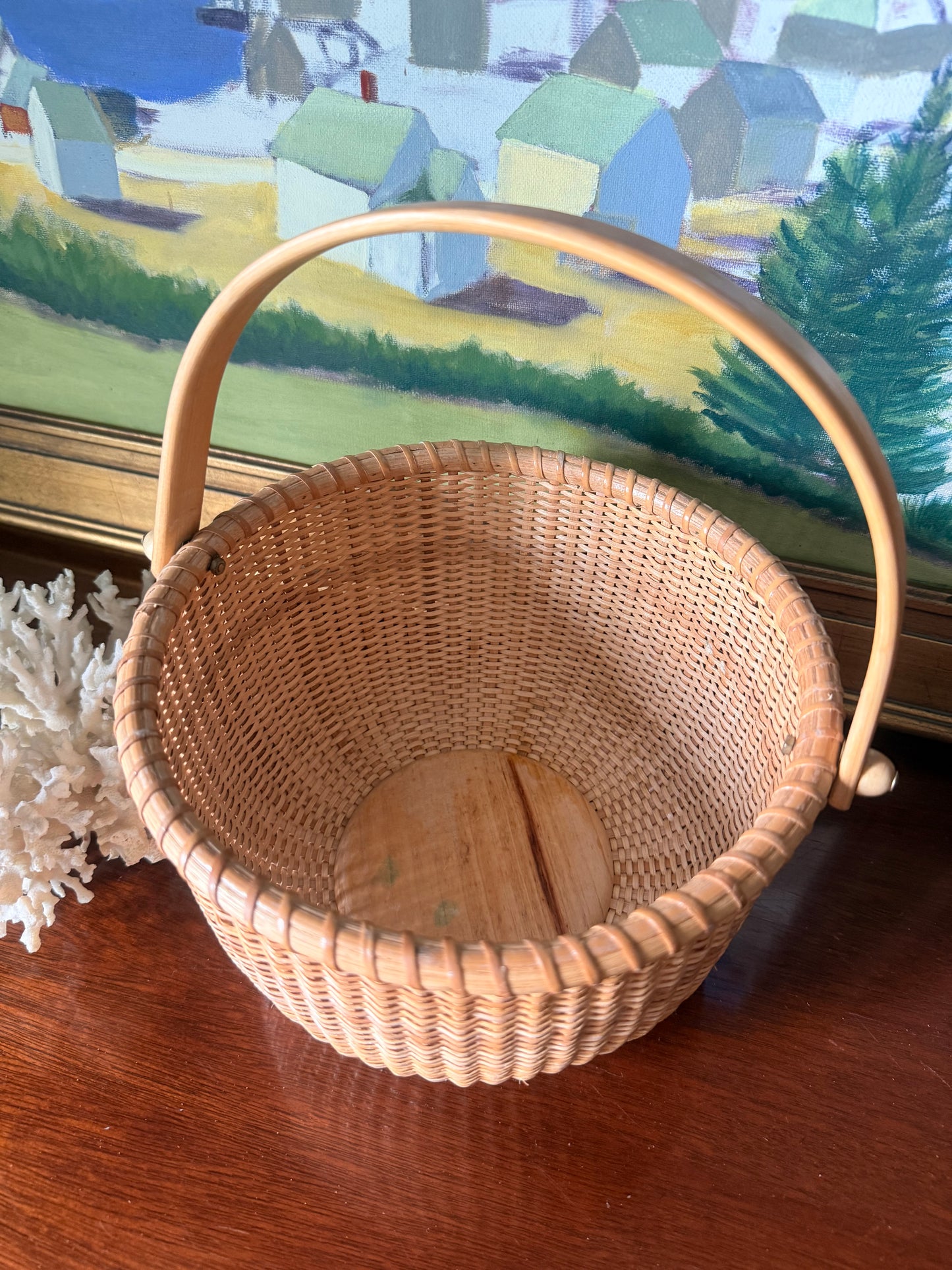 Nantucket Style Medium Top Handle Basket