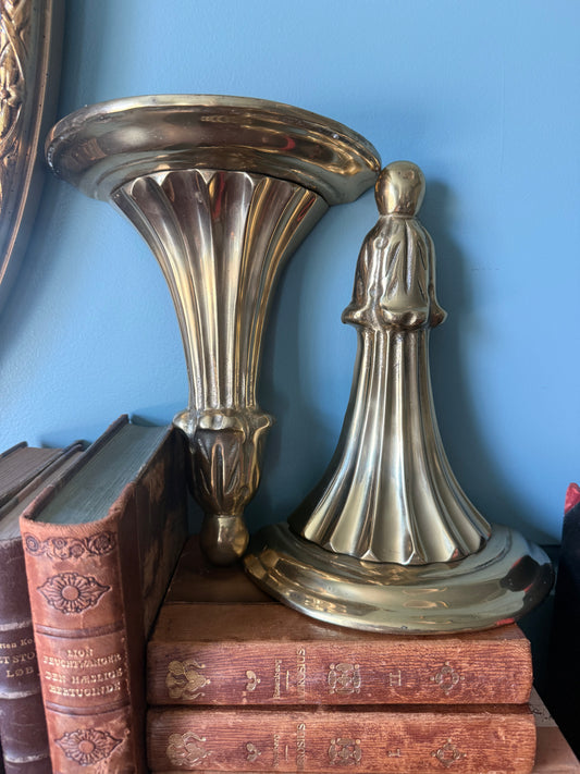 Pair of Lacquered Brass Wall Sconces