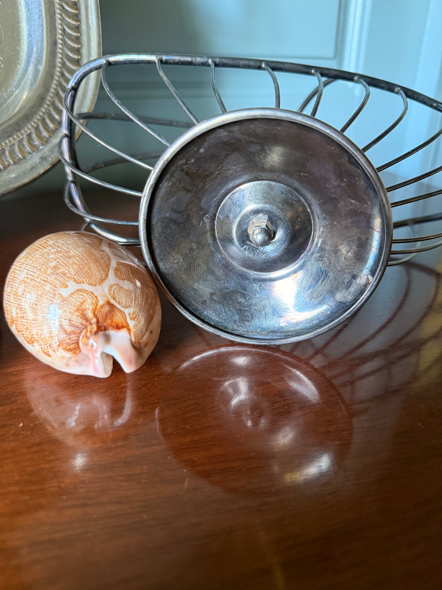 Italian Silverplate Wire Wine Basket Rest