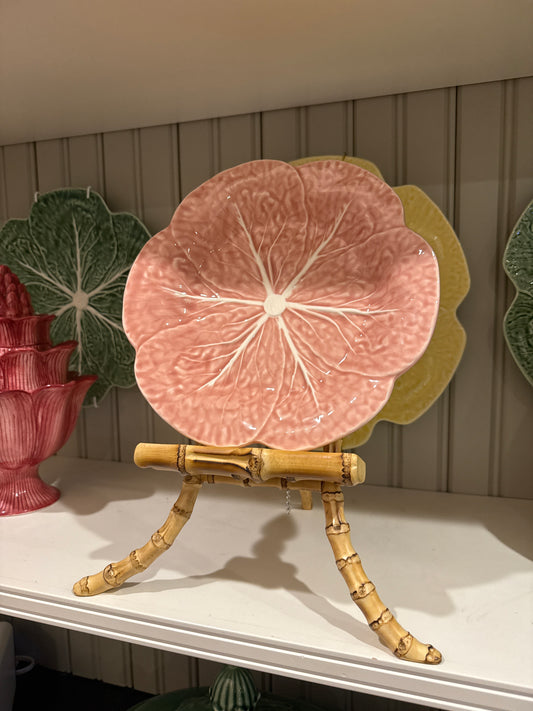 Vintage Bordallo Pinheiro Cabbage Pink Luncheon Plate