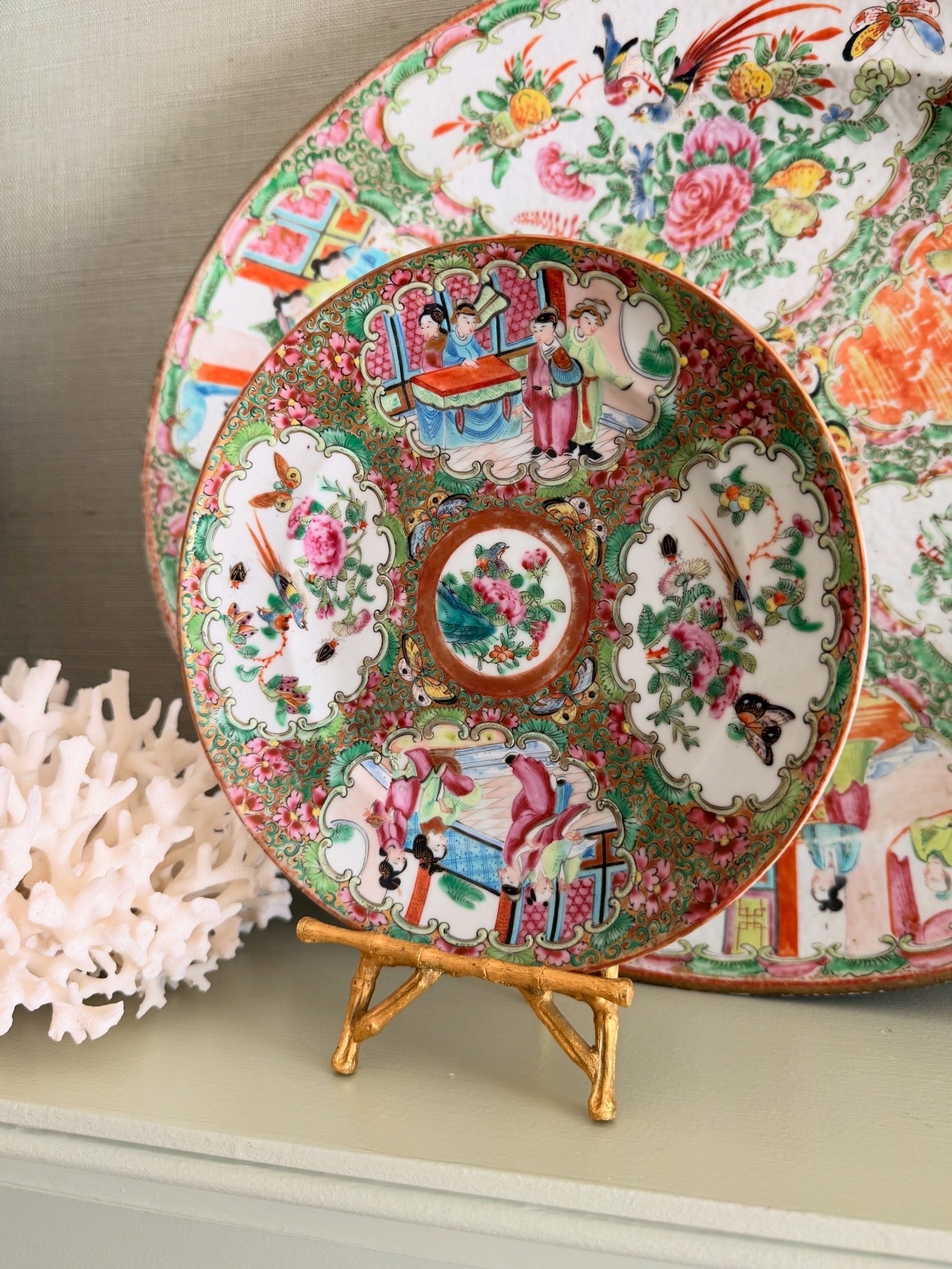 Antique Rose Medallion 8” Plate