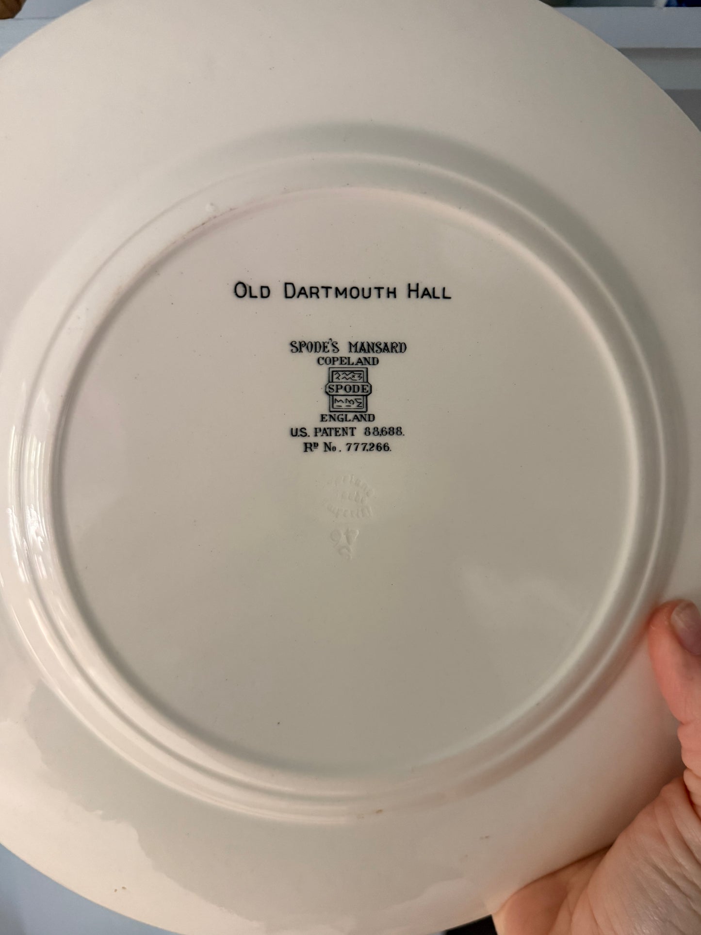 Vintage Old Dartmouth Hall Plate