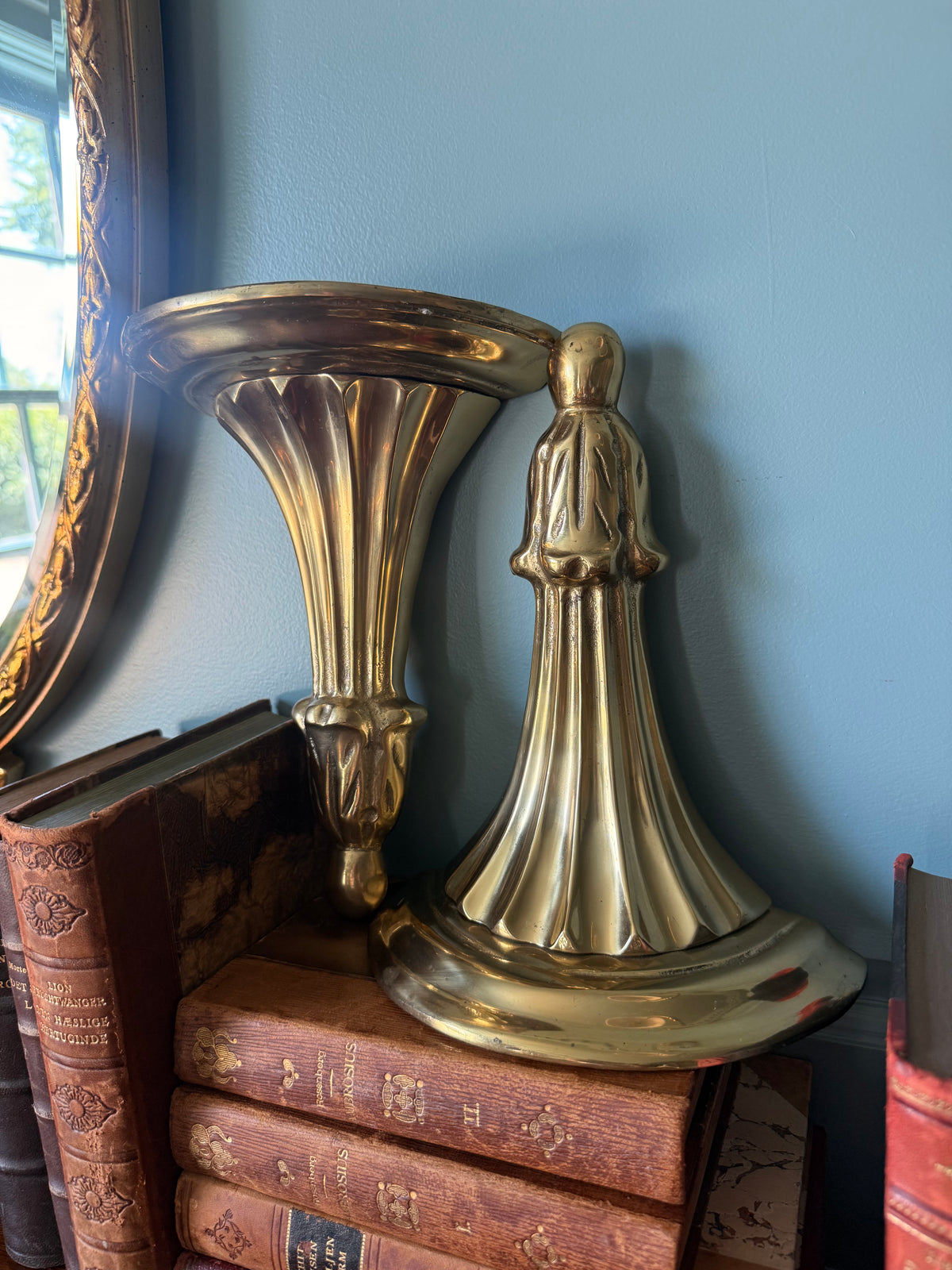 Pair of Lacquered Brass Wall Sconces