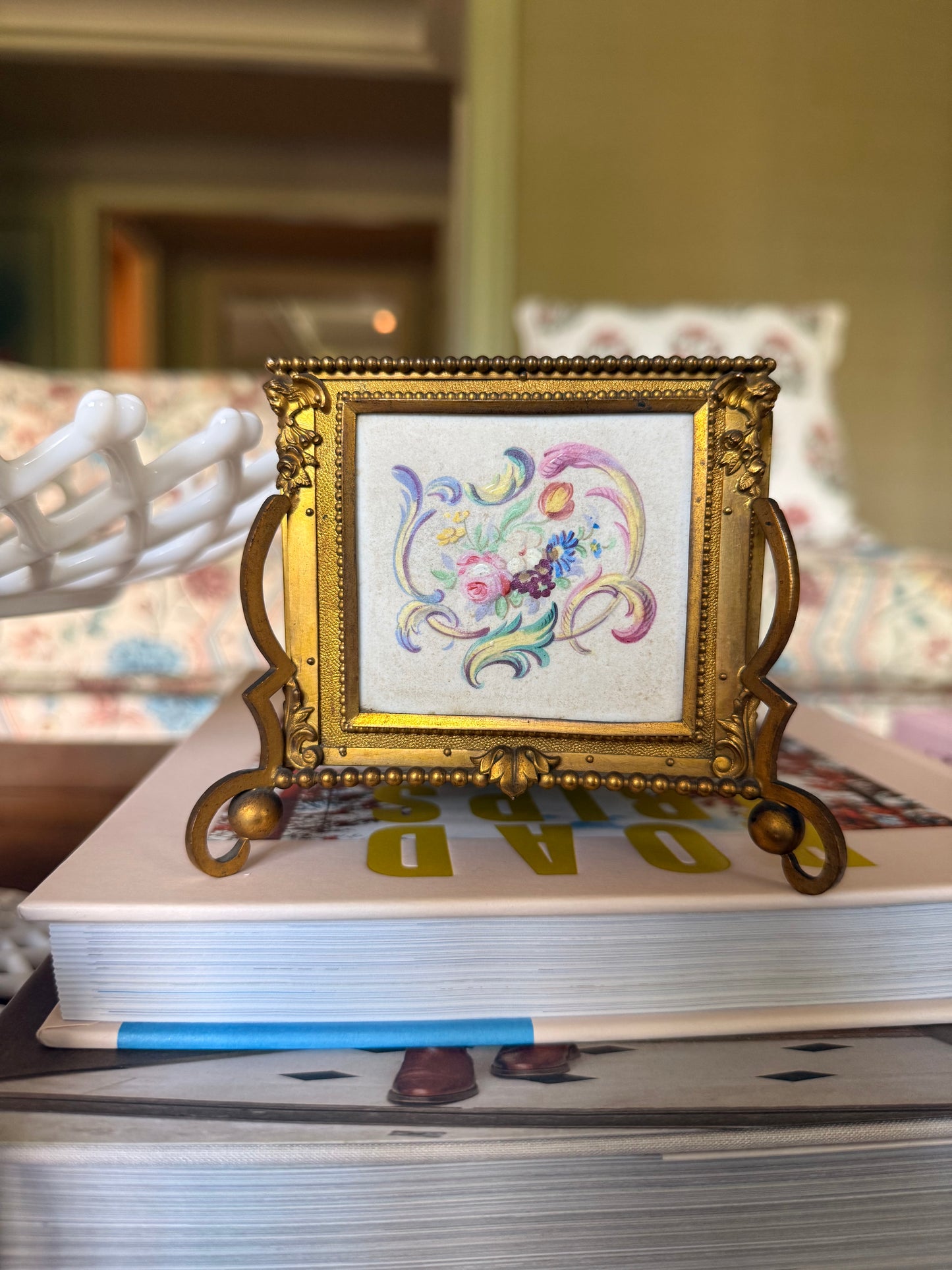 Antique Nicolas Morfau French Ormolu & Porcelain Cachepots
