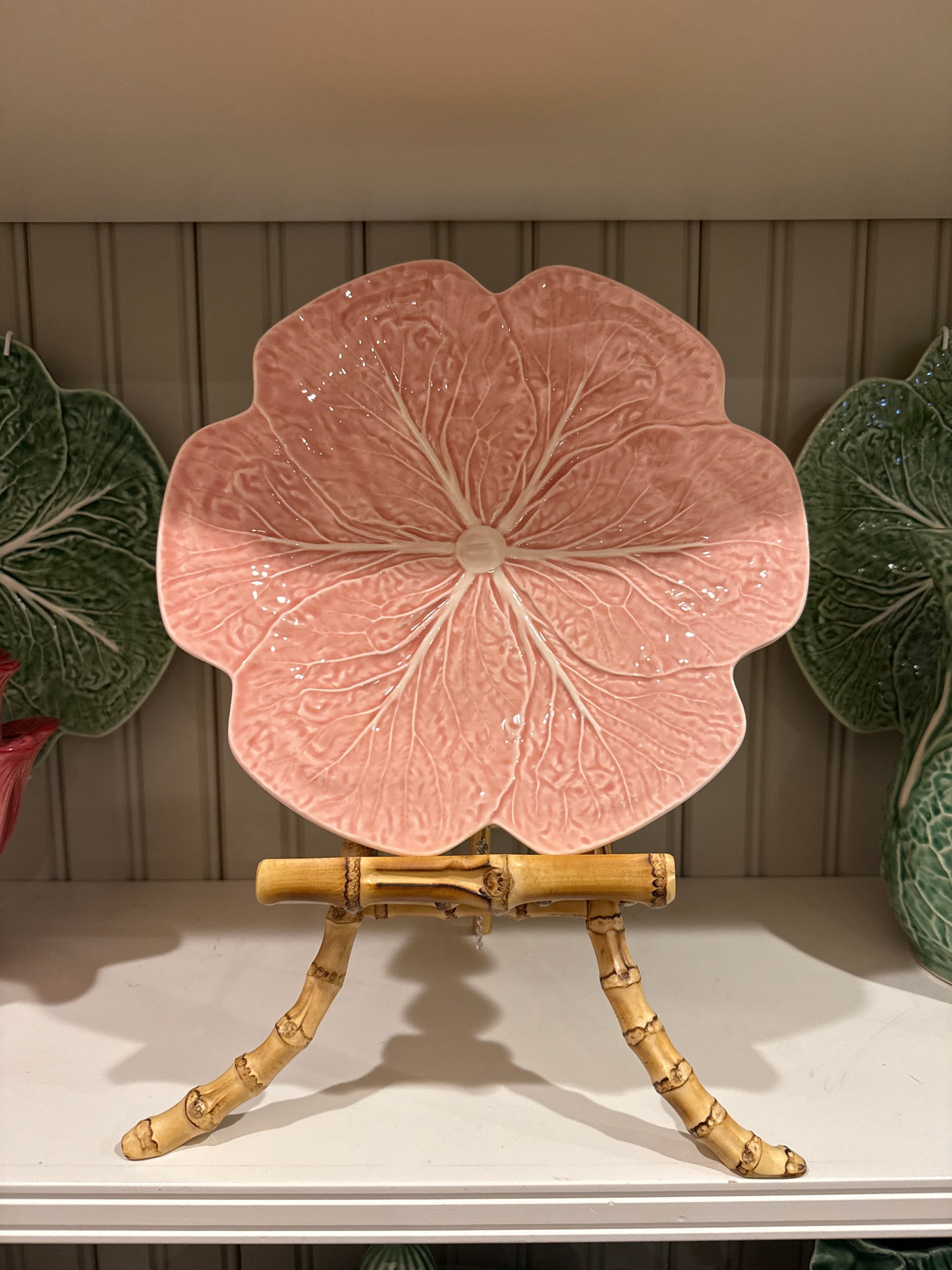 Vintage Bordallo Pinheiro Cabbage Pink Dinner Plate