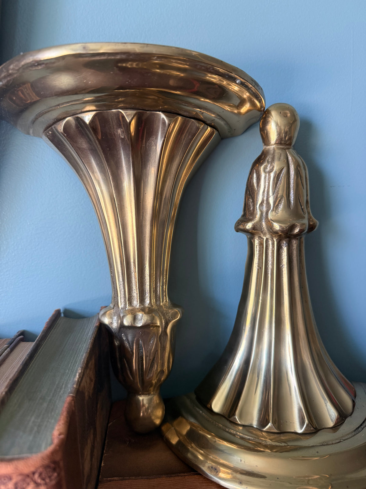 Pair of Lacquered Brass Wall Sconces