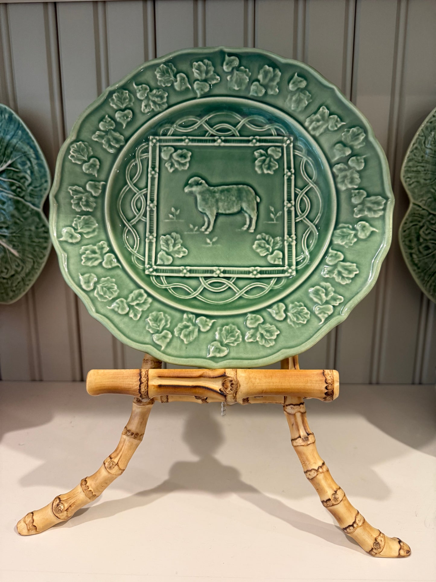 Vintage Bordallo Pinheiro Farm Luncheon Plate - Lamb