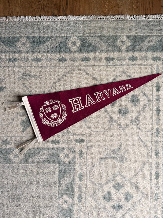 Vintage Harvard University Felt Pennant