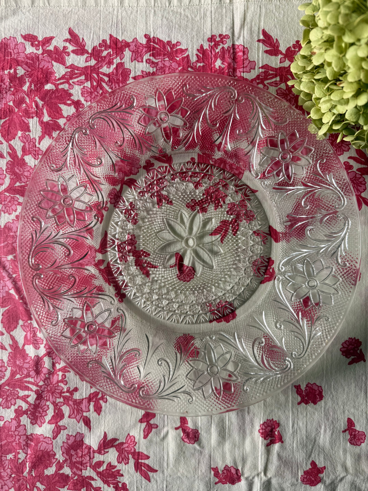Vintage Indiana Glass Company Sandwich Clear Dinner Plates