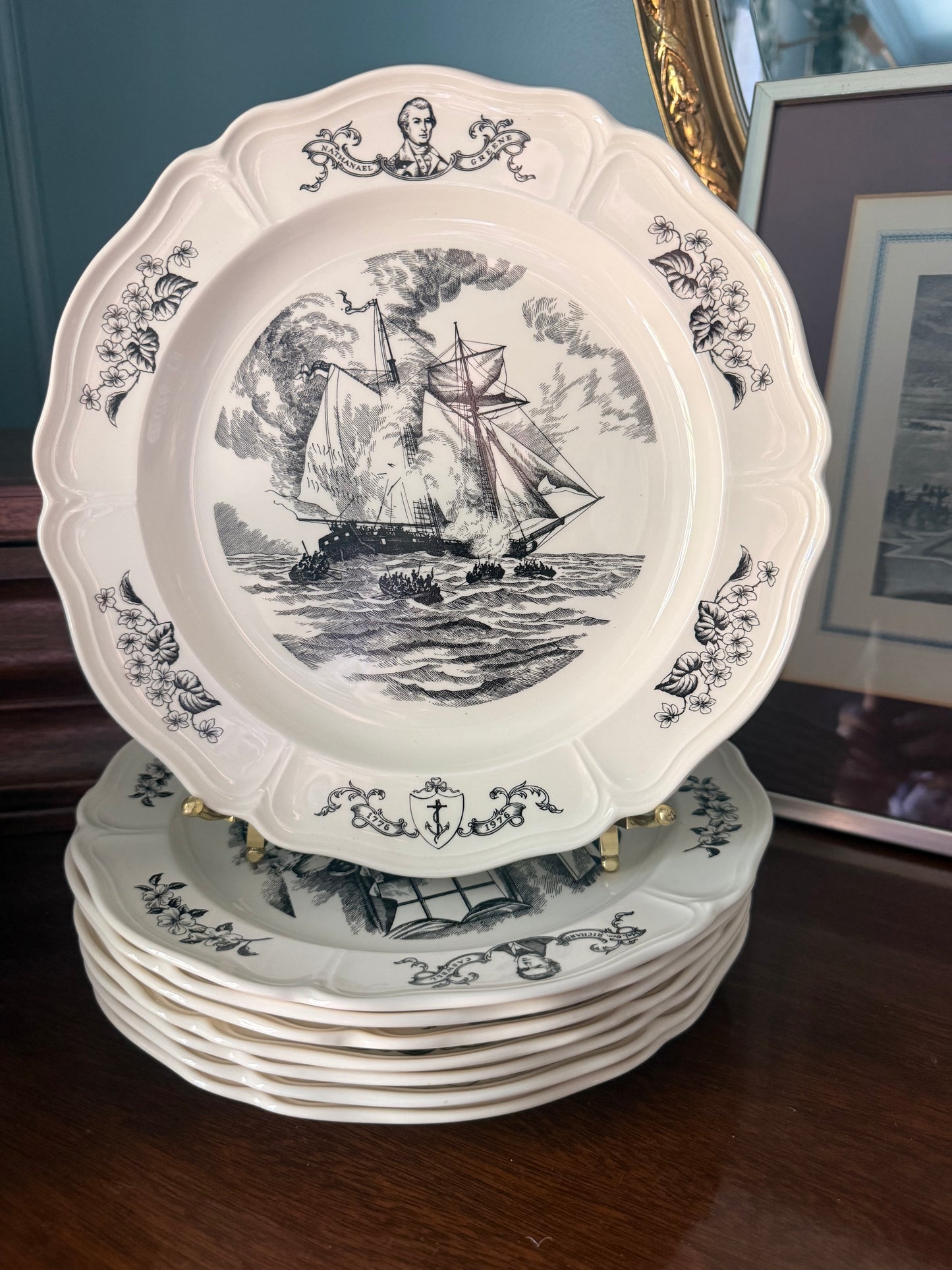 Wedgwood Bicentennial Commemorative Plates - 13 Colonies