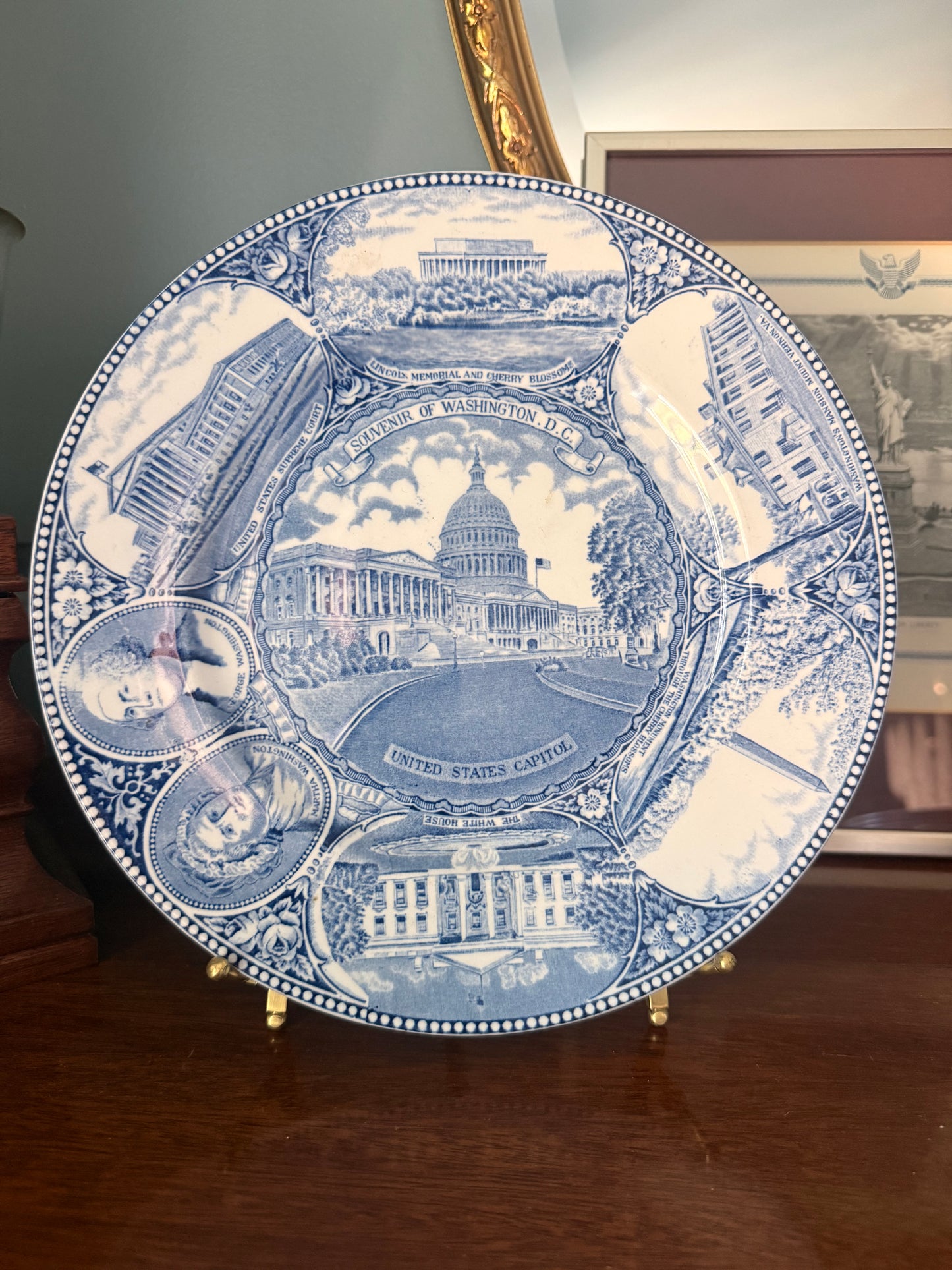 Antique Alfred Meakin Washington DC Souvenir Plate