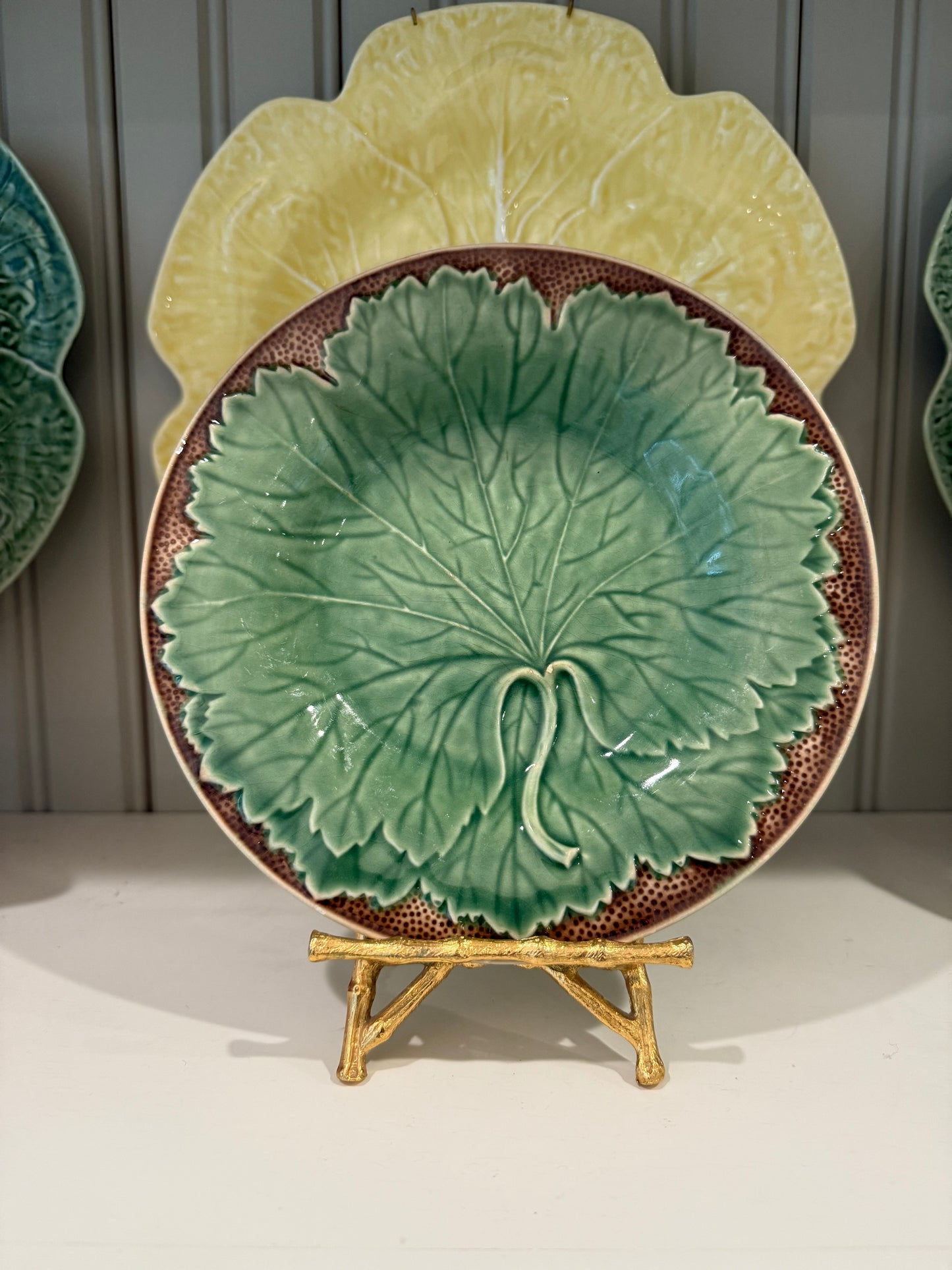 Vintage Bordallo Pinheiro Grape Leaf Salad Plate