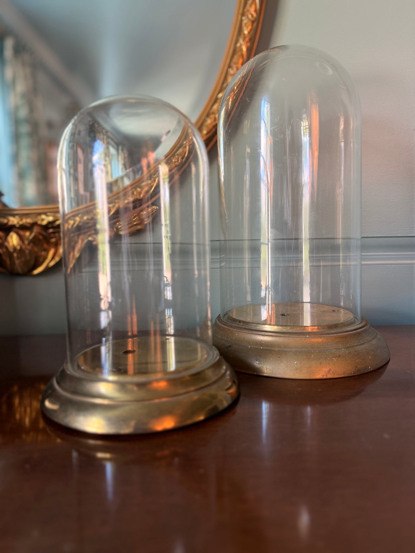 Vintage Brass and Glass Cloches