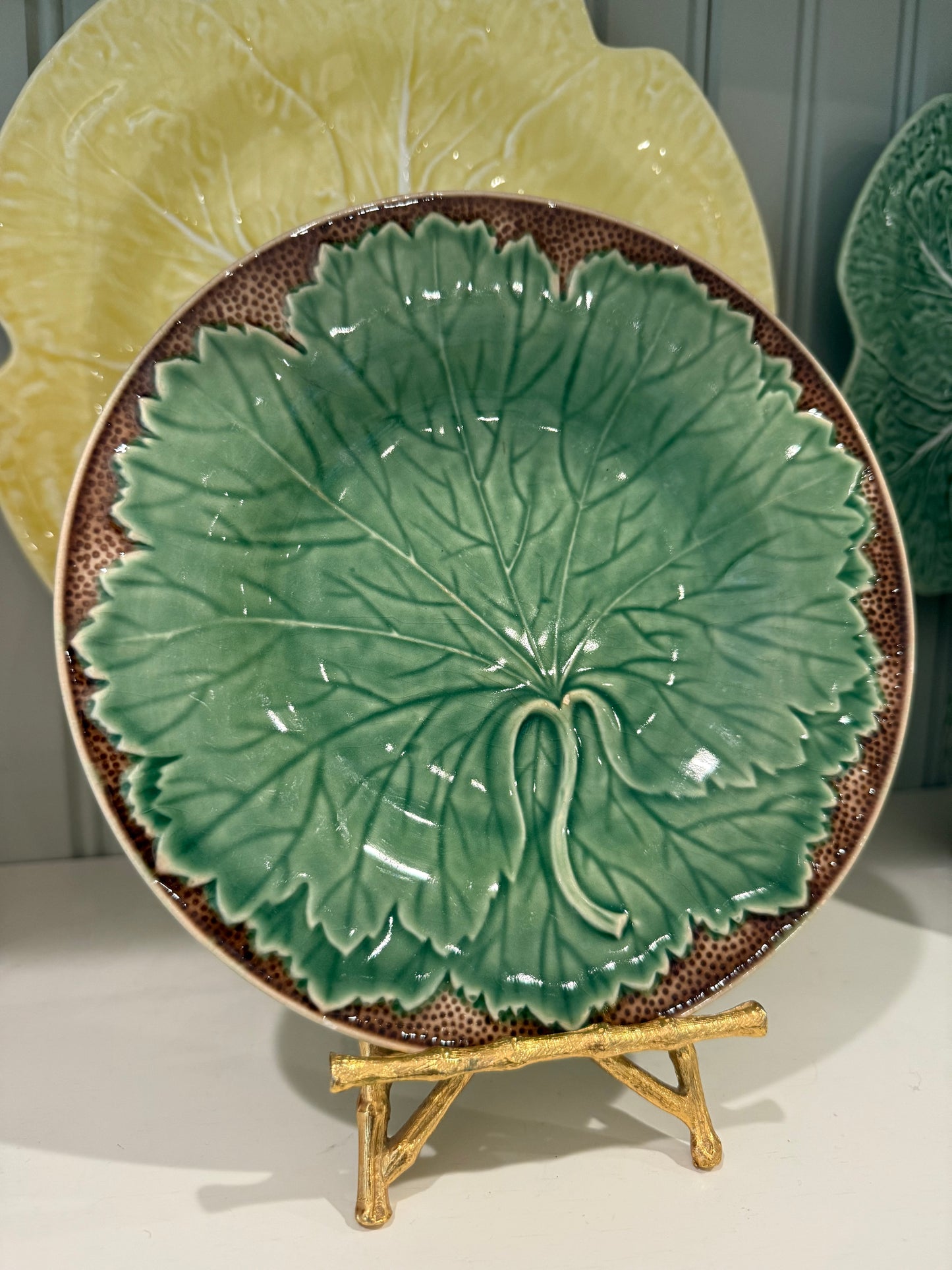 Vintage Bordallo Pinheiro Grape Leaf Salad Plate