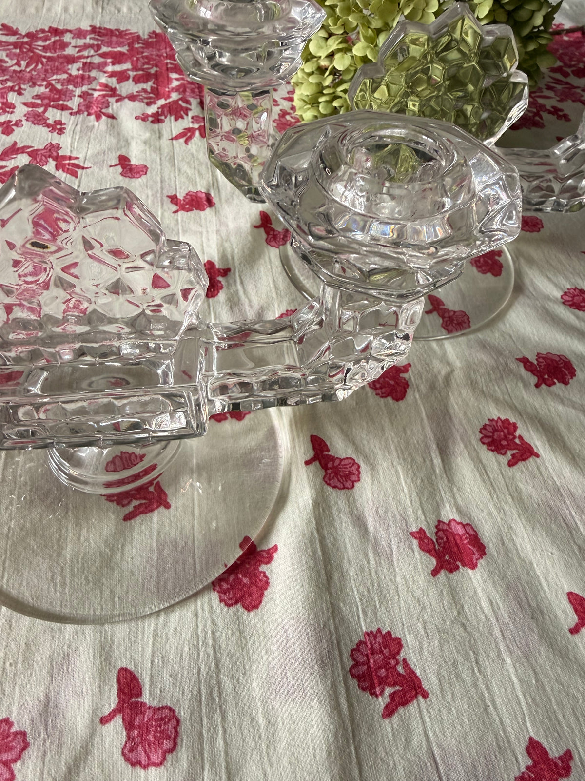 Pair of Vintage Fostoria Double Arm Candlesticks